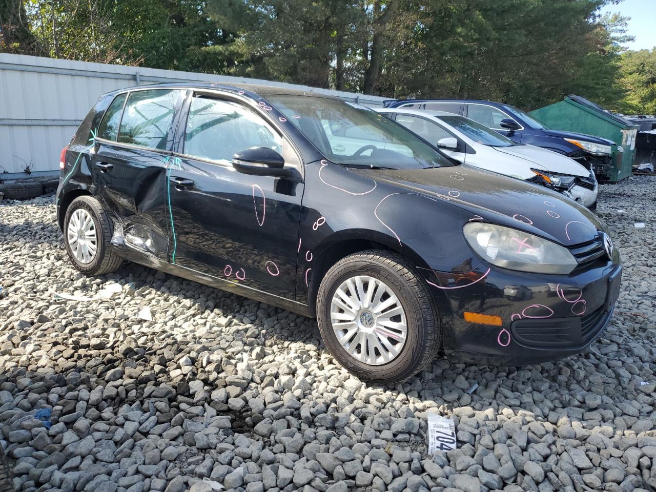 2010 Volkswagen Golf Black vin: WVWDB7AJ0AW386560