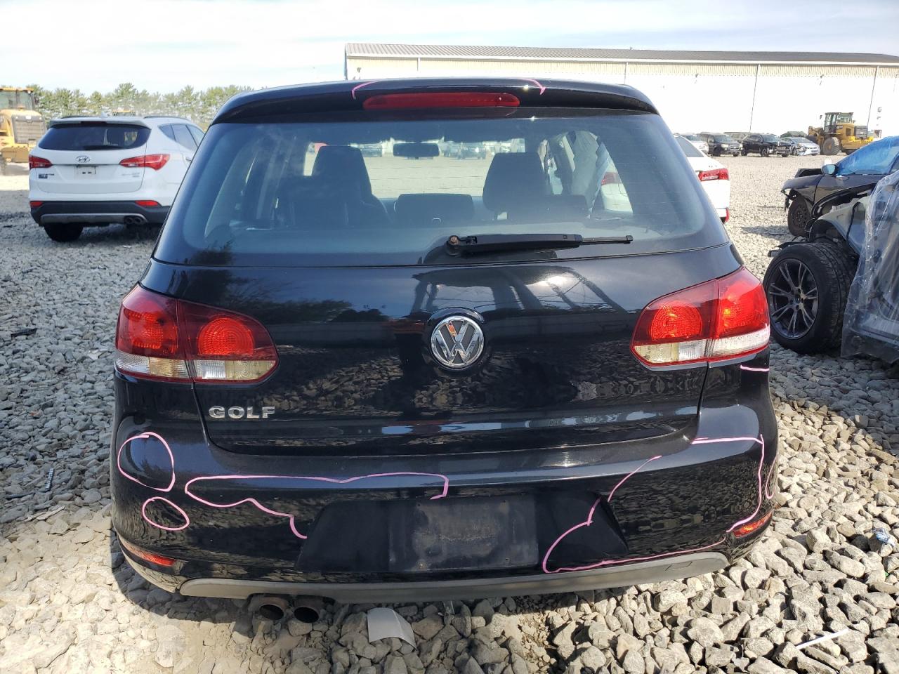 2010 Volkswagen Golf Black vin: WVWDB7AJ0AW386560