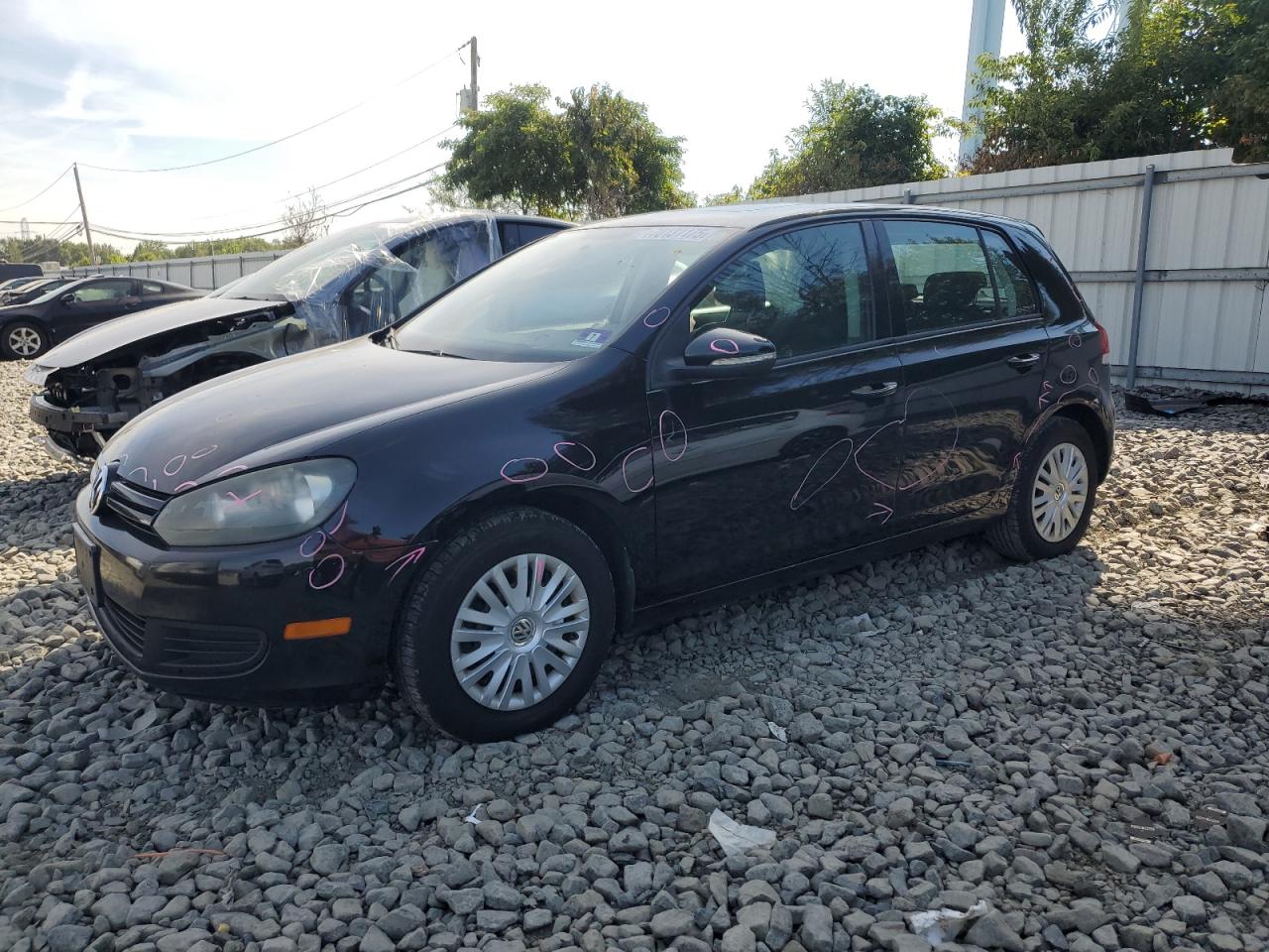 2010 Volkswagen Golf Black vin: WVWDB7AJ0AW386560