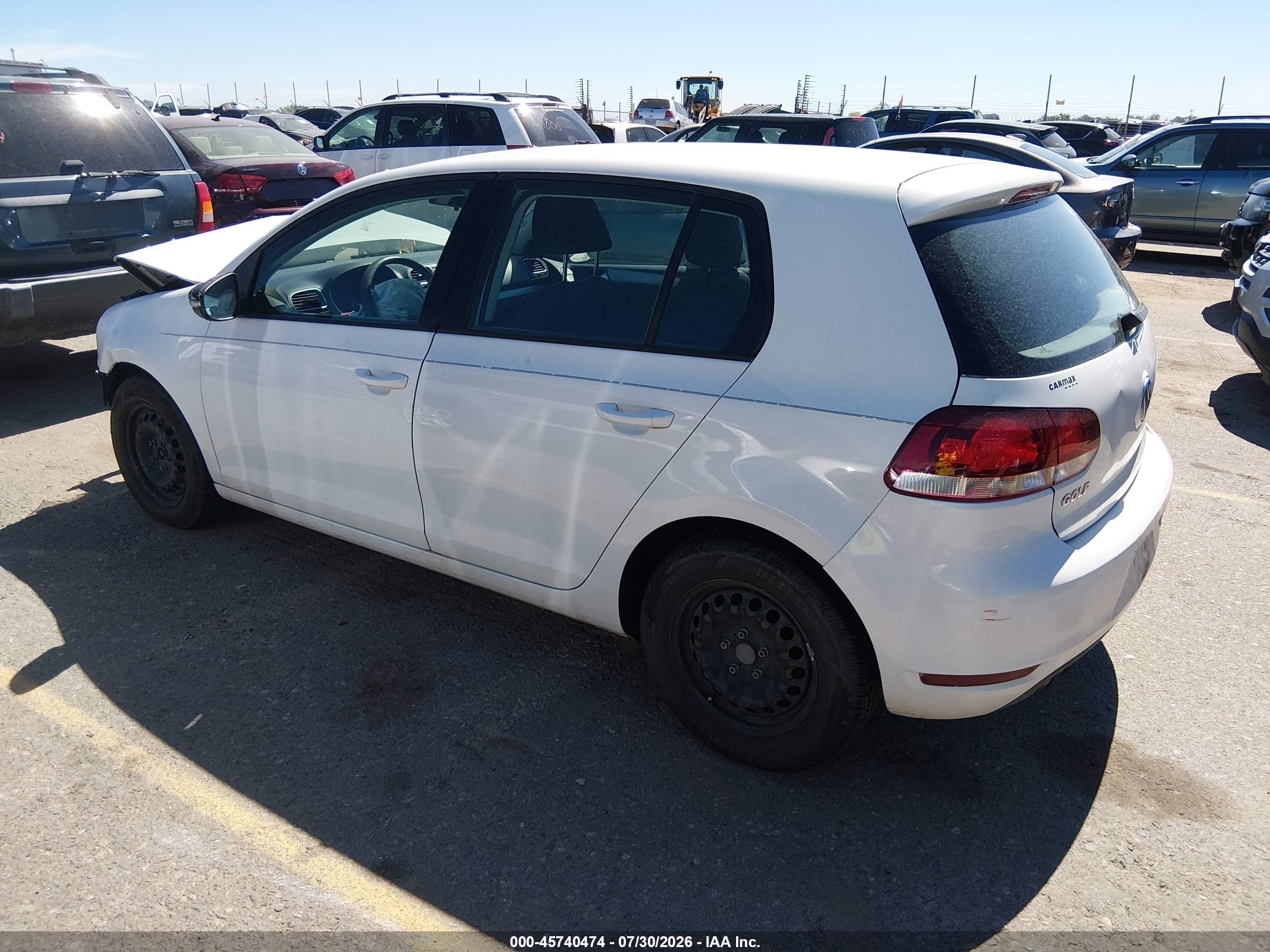 2014 Volkswagen Golf 2.5l (a6) (no Longer Orderable) Белый vin: WVWDB7AJ0EW001665