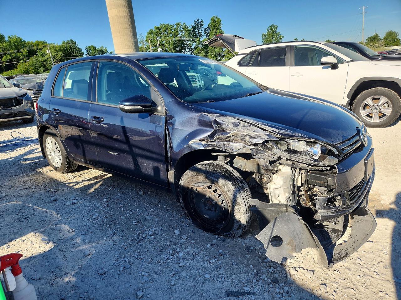 2014 Volkswagen Golf Blue vin: WVWDB7AJ1EW001030