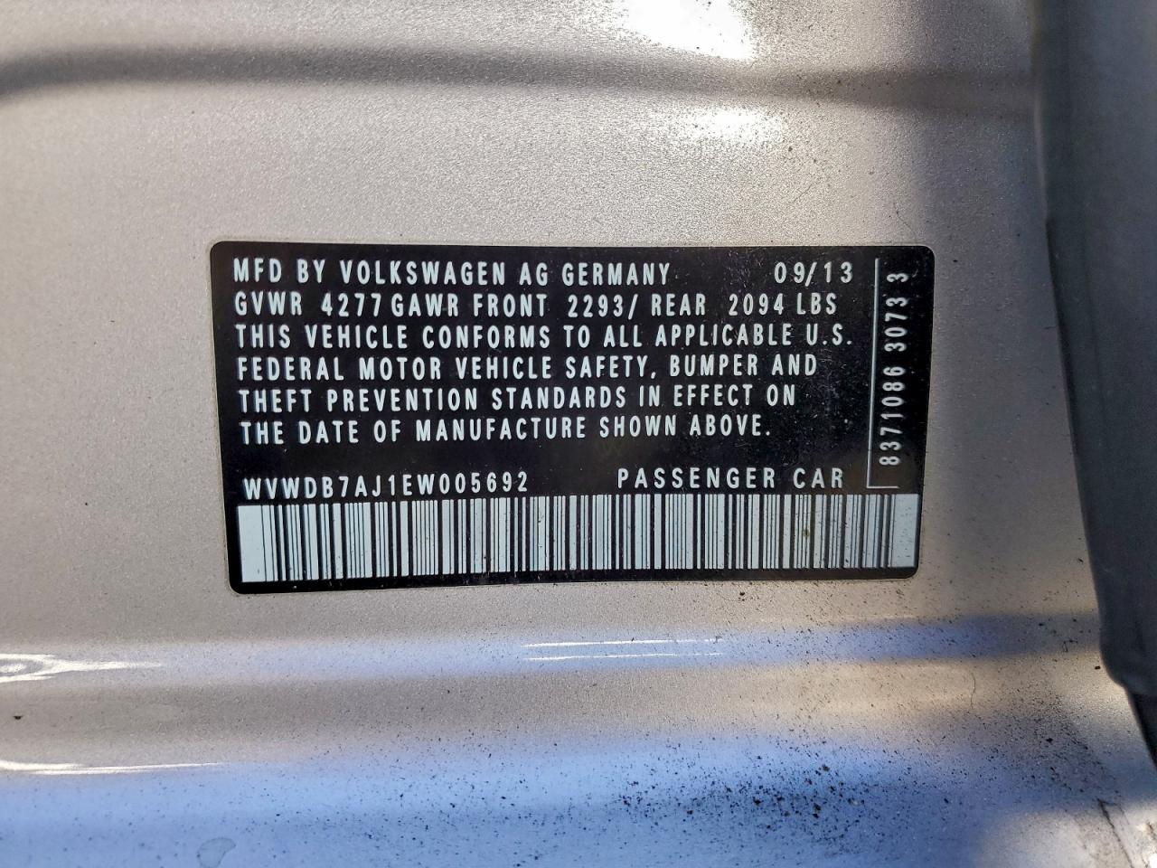 2014 Volkswagen Golf Silver vin: WVWDB7AJ1EW005692