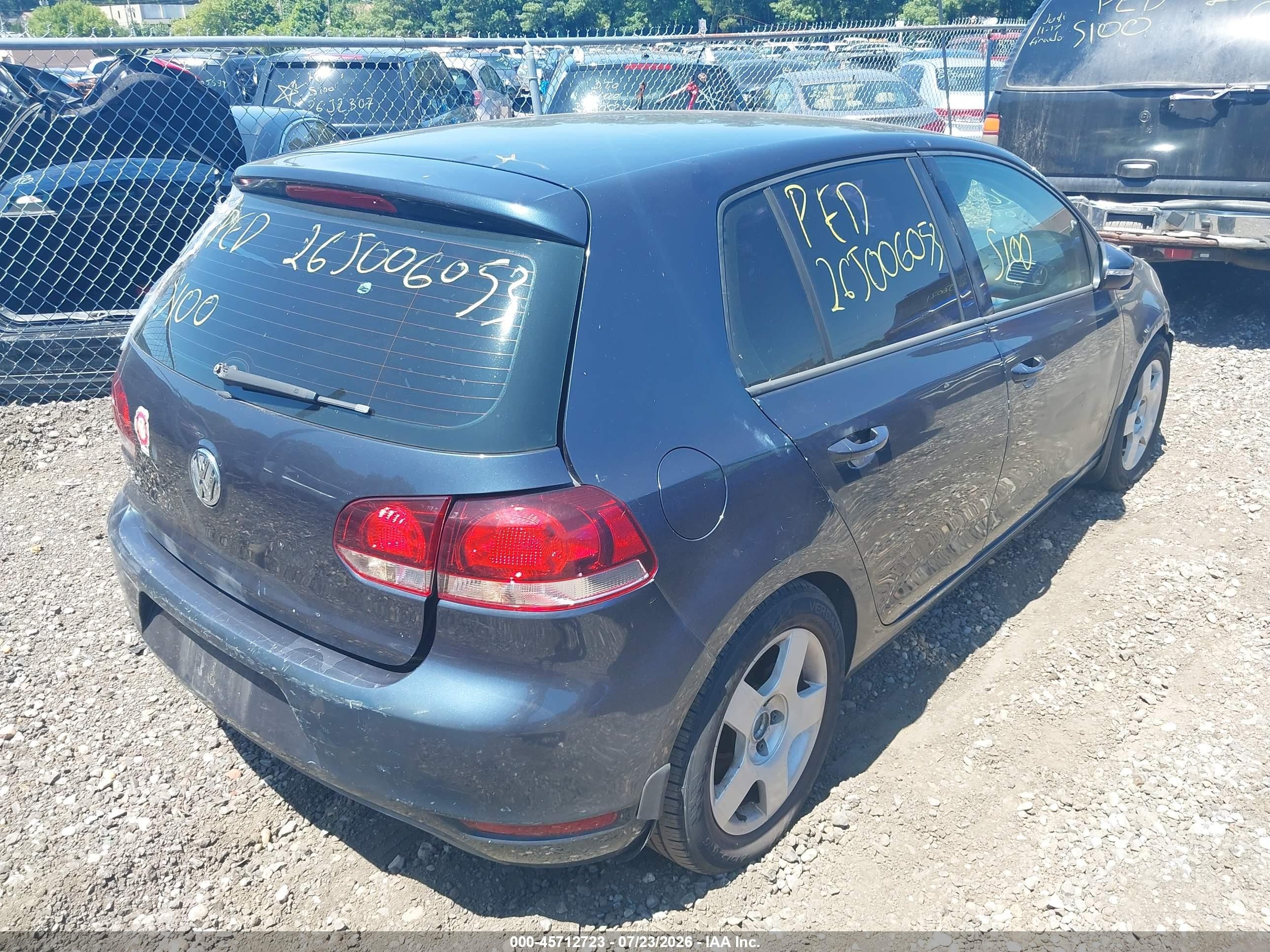 2012 Volkswagen Golf 2.5l 4-door Синий vin: WVWDB7AJ2CW322295