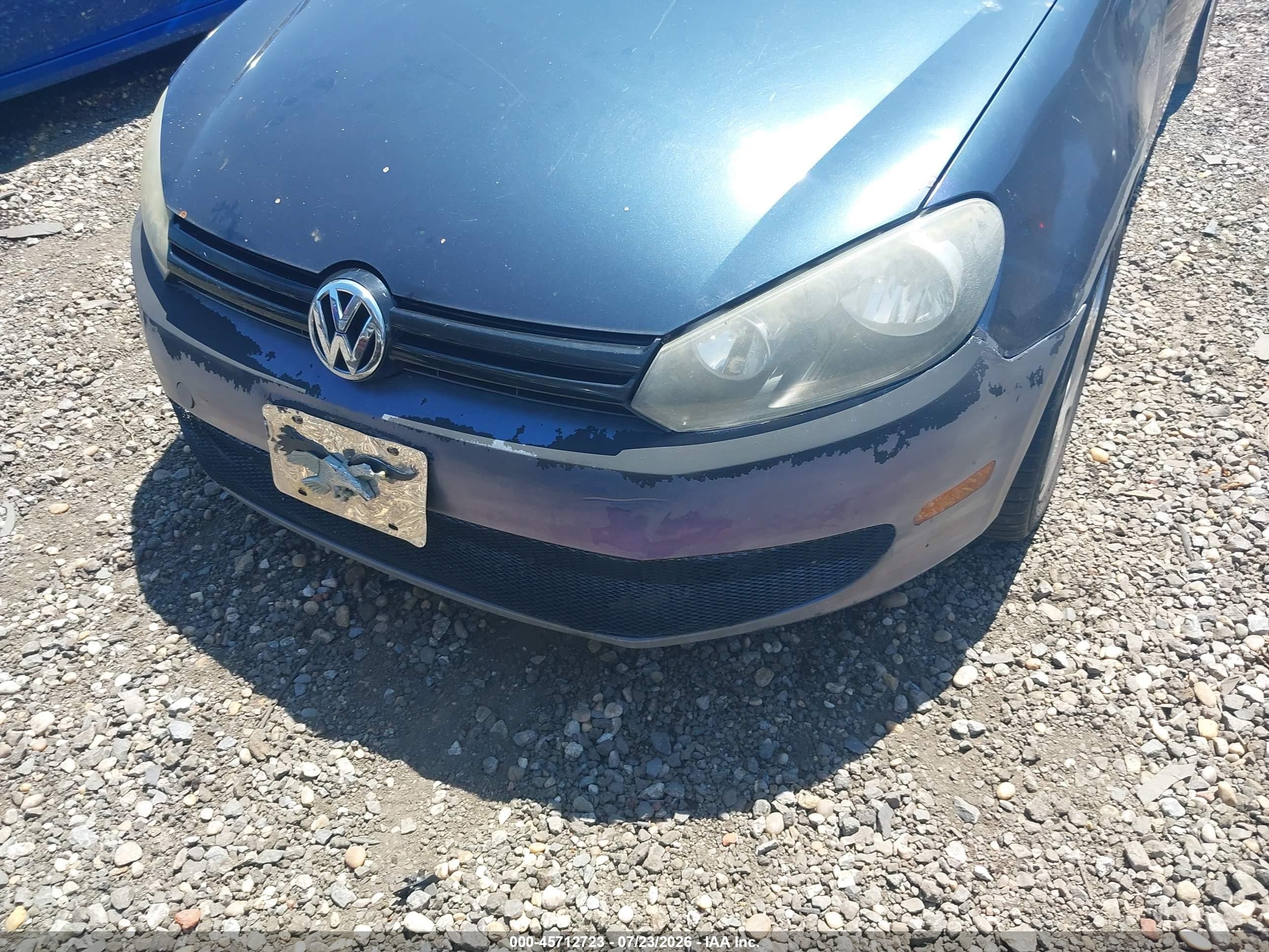 2012 Volkswagen Golf 2.5l 4-door Синий vin: WVWDB7AJ2CW322295