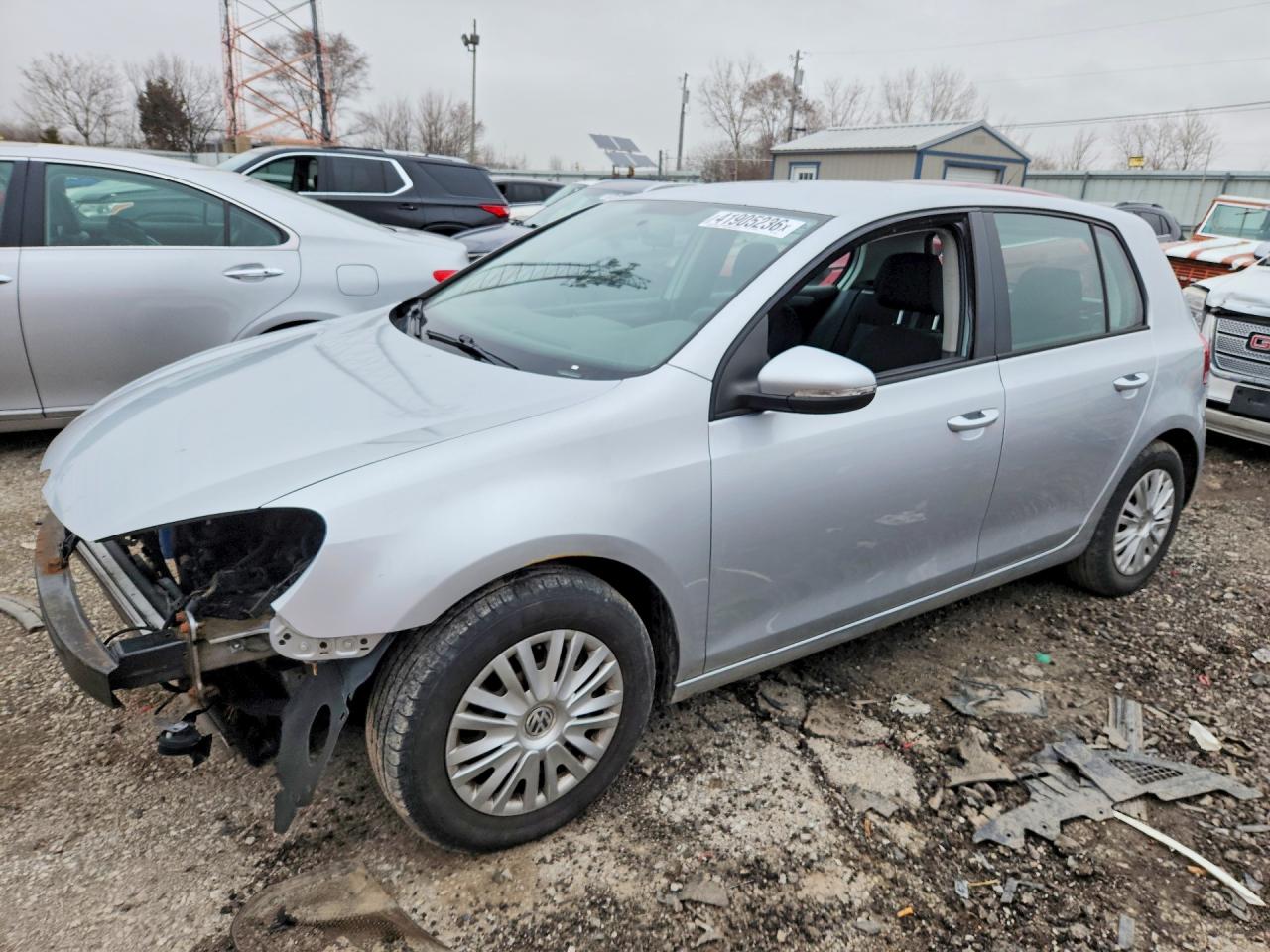 2014 Volkswagen Golf Silver vin: WVWDB7AJ2EW005507
