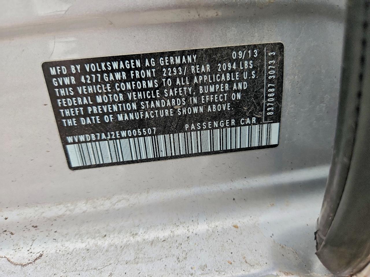 2014 Volkswagen Golf Silver vin: WVWDB7AJ2EW005507