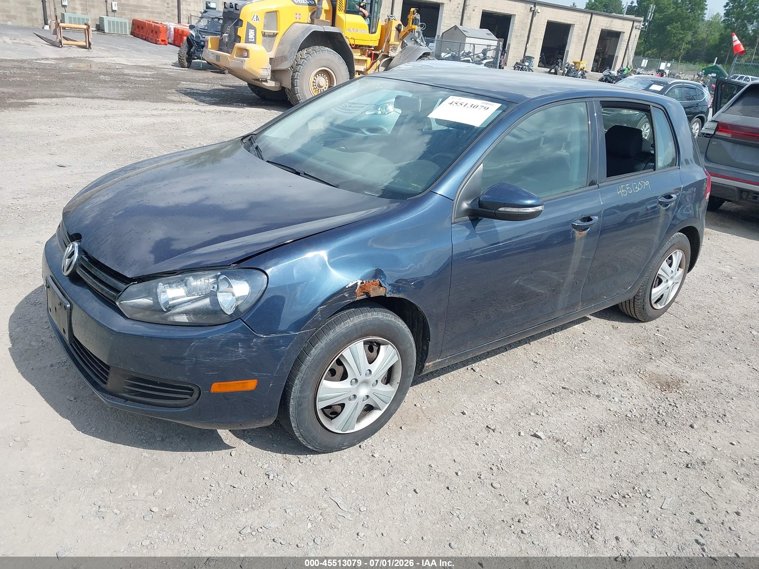 2013 Volkswagen Golf 2.5l 4-door Blue vin: WVWDB7AJ3DW140591