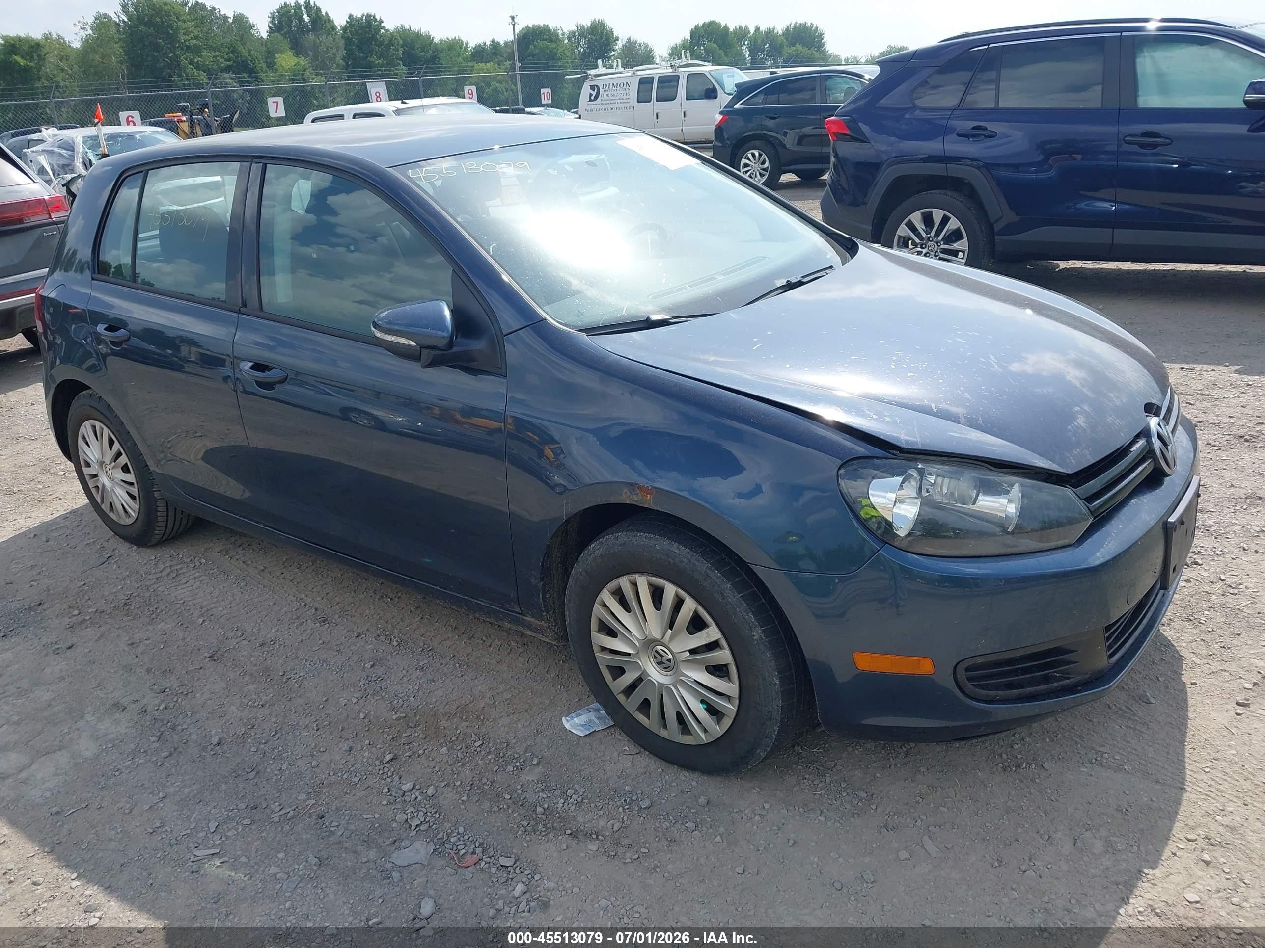 2013 Volkswagen Golf 2.5l 4-door Blue vin: WVWDB7AJ3DW140591