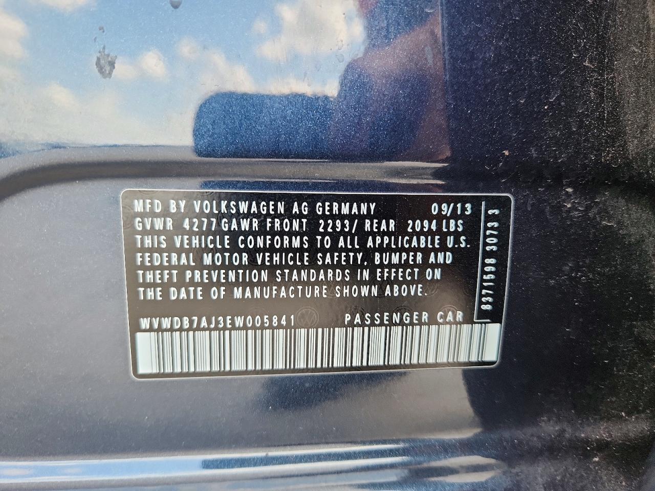 2014 Volkswagen Golf Gray vin: WVWDB7AJ3EW005841