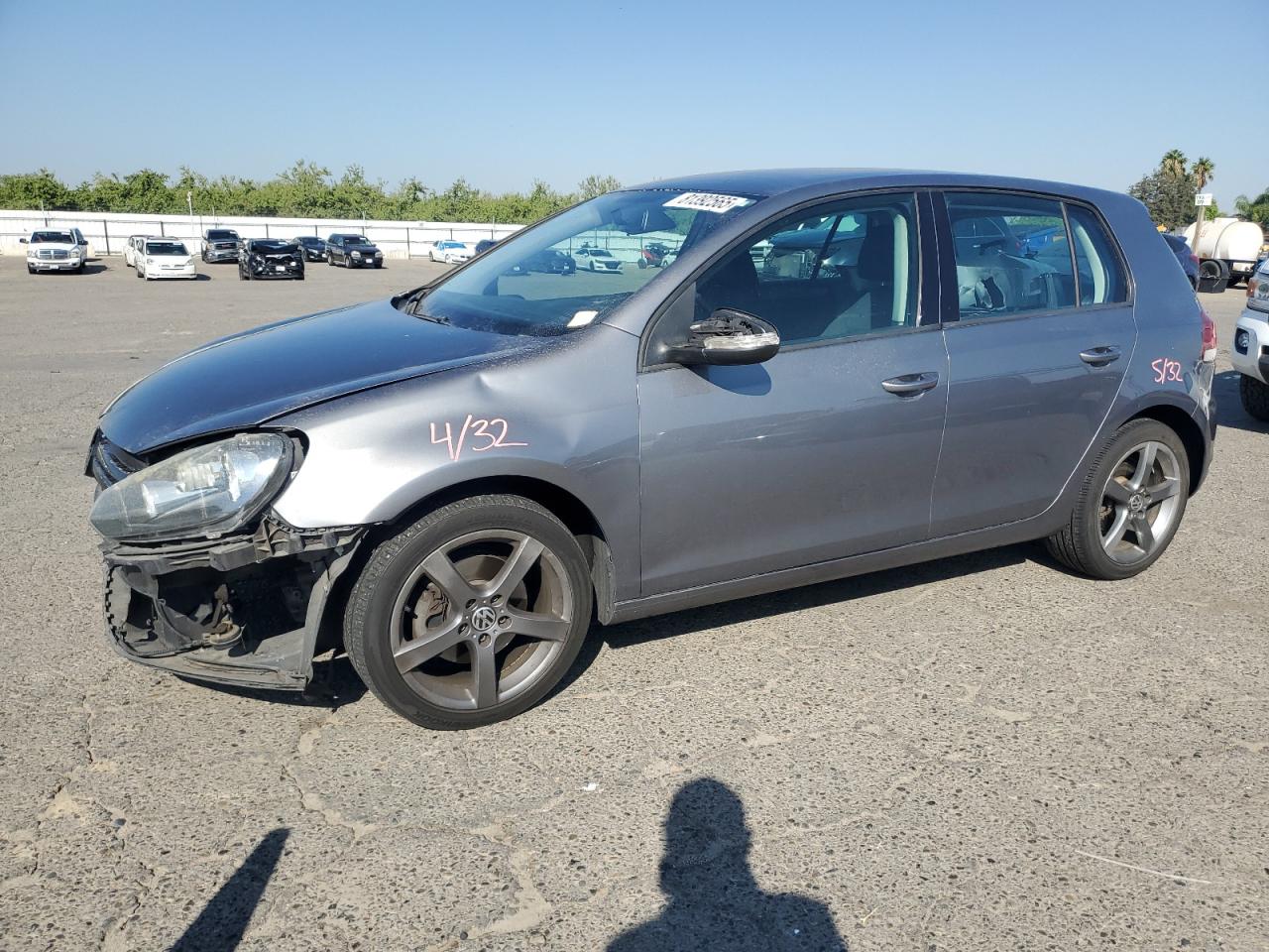 2010 Volkswagen Golf Серый vin: WVWDB7AJ4AW329794
