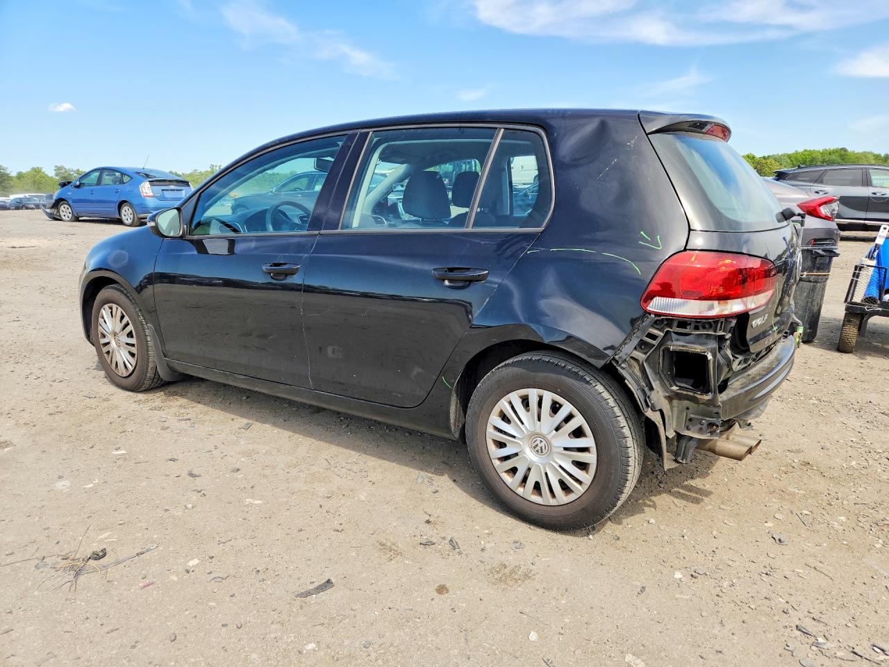 2012 Volkswagen Golf Черный vin: WVWDB7AJ4CW018031