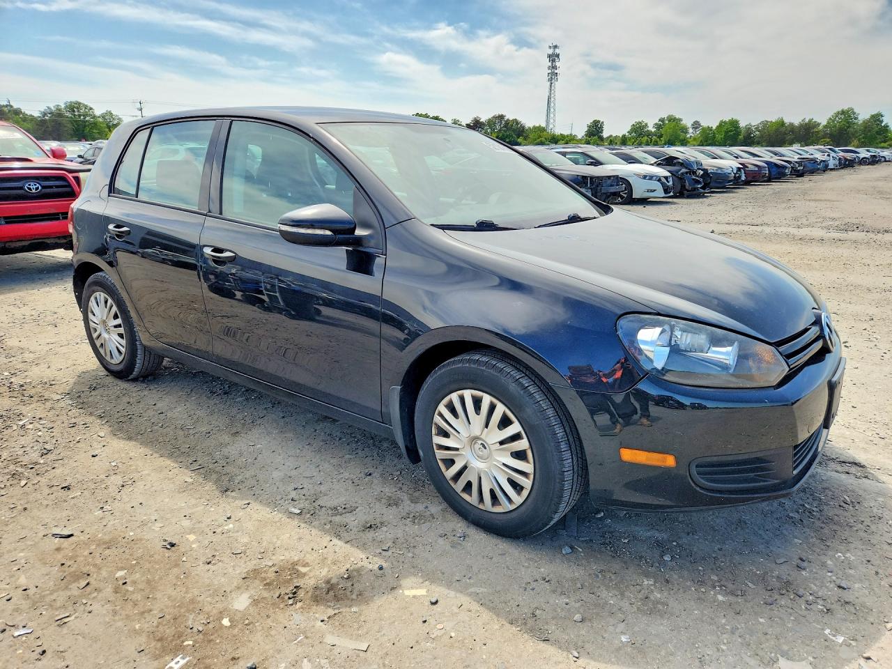 2012 Volkswagen Golf Черный vin: WVWDB7AJ4CW018031