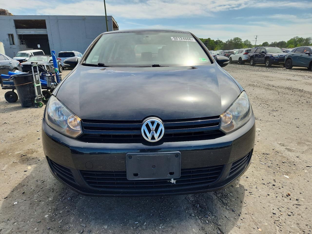 2012 Volkswagen Golf Черный vin: WVWDB7AJ4CW018031