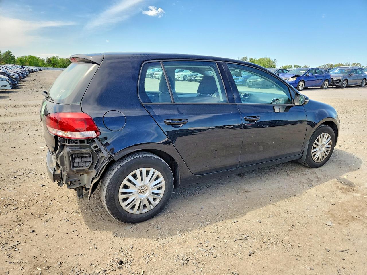 2012 Volkswagen Golf Черный vin: WVWDB7AJ4CW018031