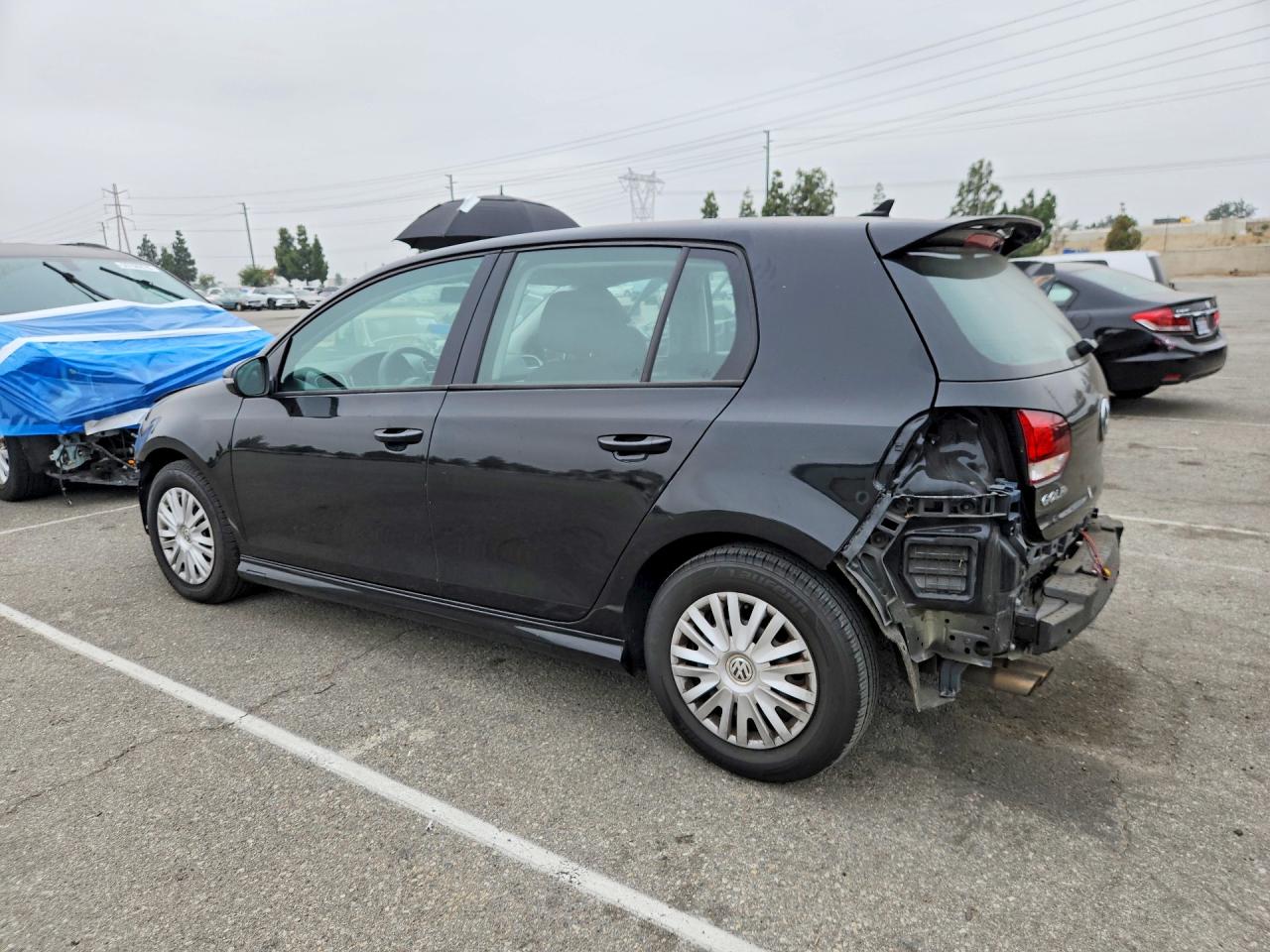 2012 Volkswagen Golf Black vin: WVWDB7AJ4CW319320