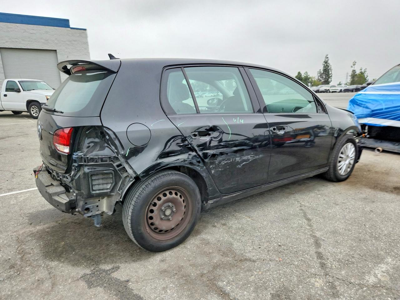 2012 Volkswagen Golf Black vin: WVWDB7AJ4CW319320