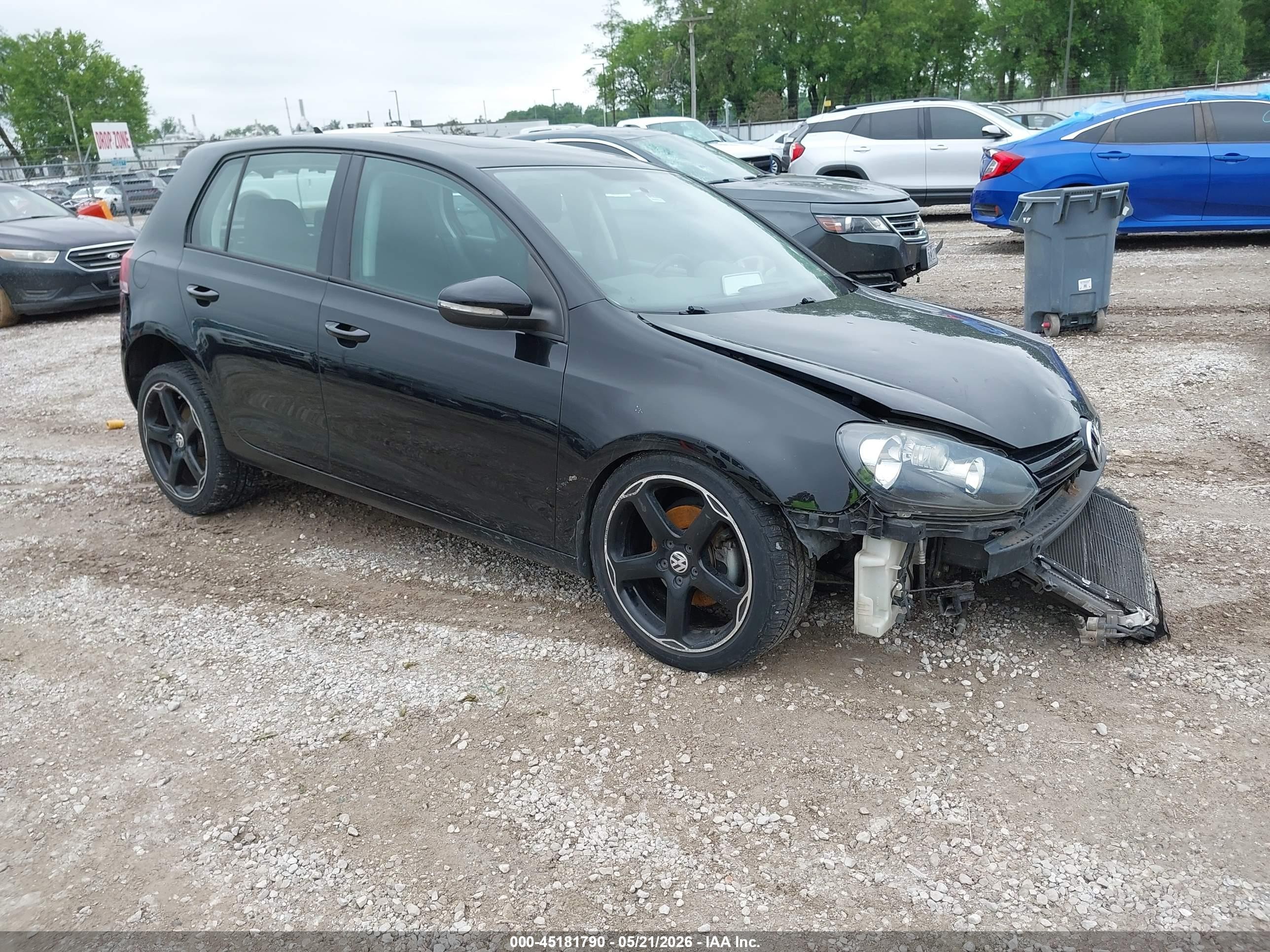 2013 Volkswagen Golf 2.5l 4-door Black vin: WVWDB7AJ4DW137666