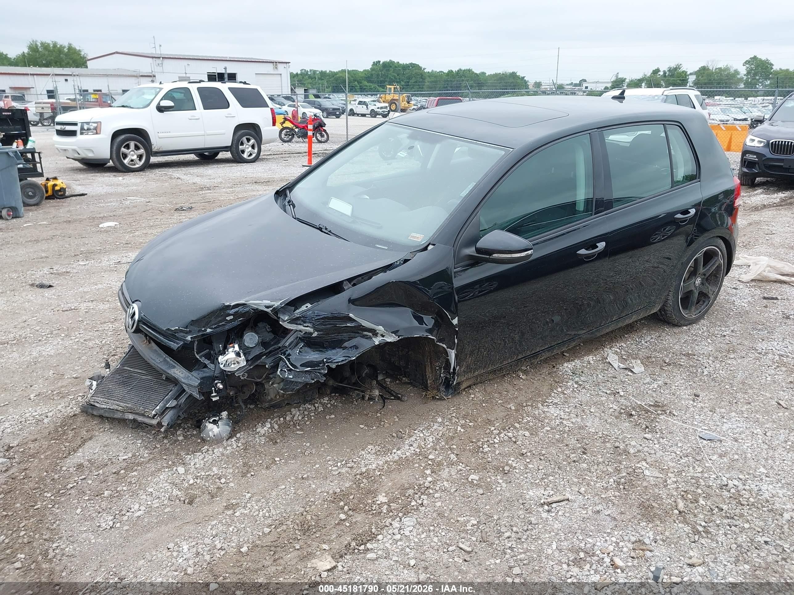 2013 Volkswagen Golf 2.5l 4-door Black vin: WVWDB7AJ4DW137666