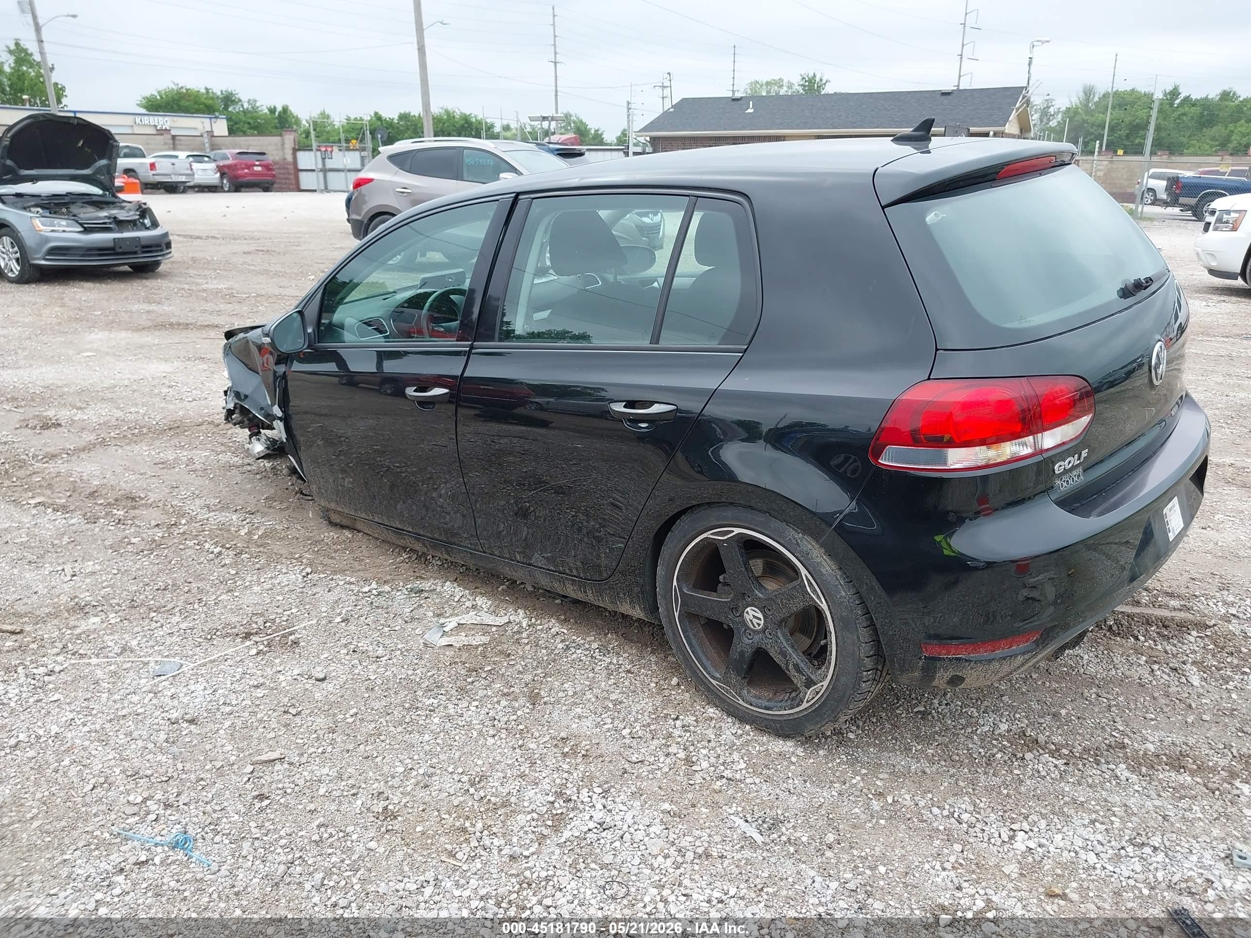 2013 Volkswagen Golf 2.5l 4-door Black vin: WVWDB7AJ4DW137666