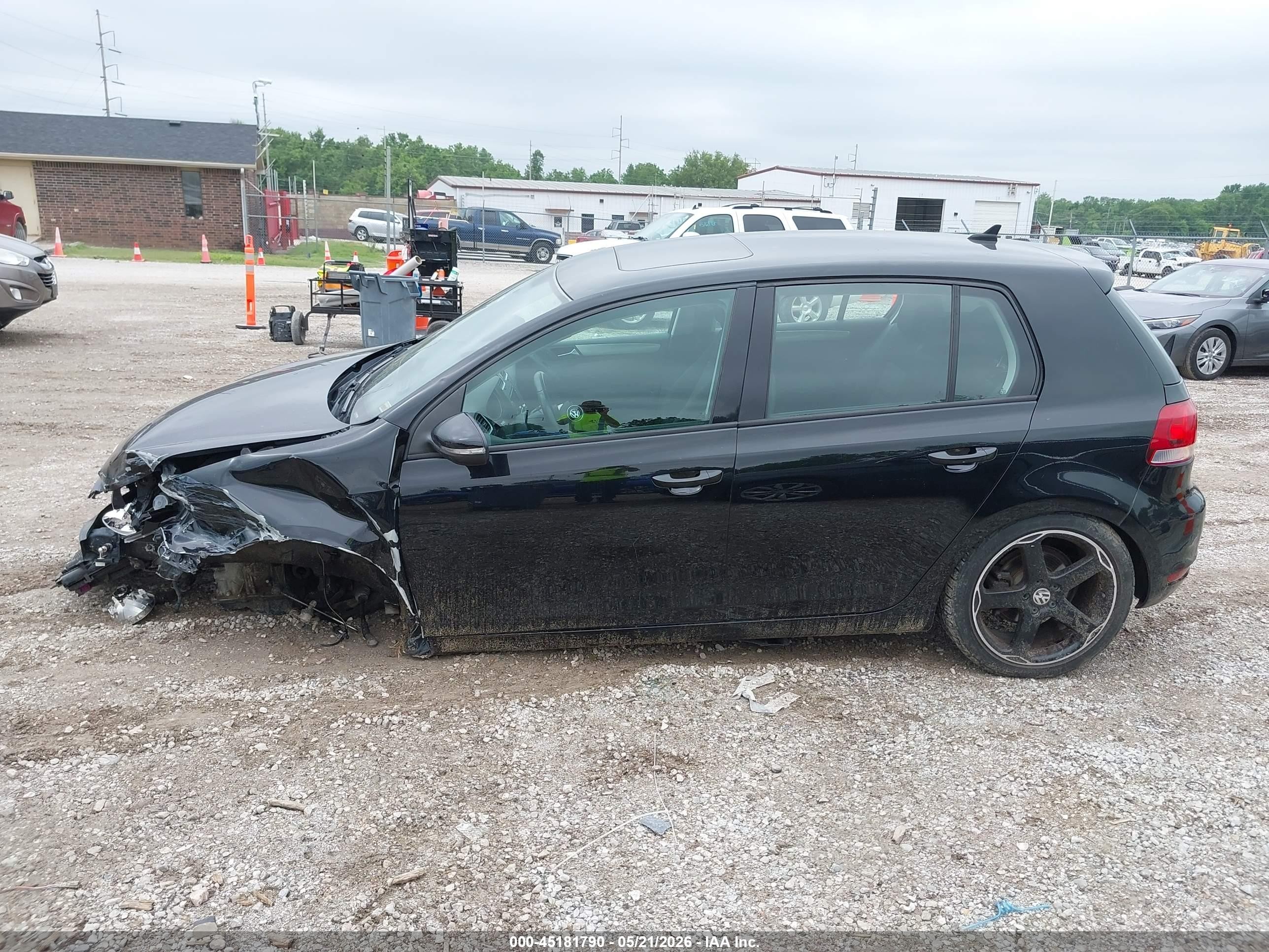 2013 Volkswagen Golf 2.5l 4-door Black vin: WVWDB7AJ4DW137666