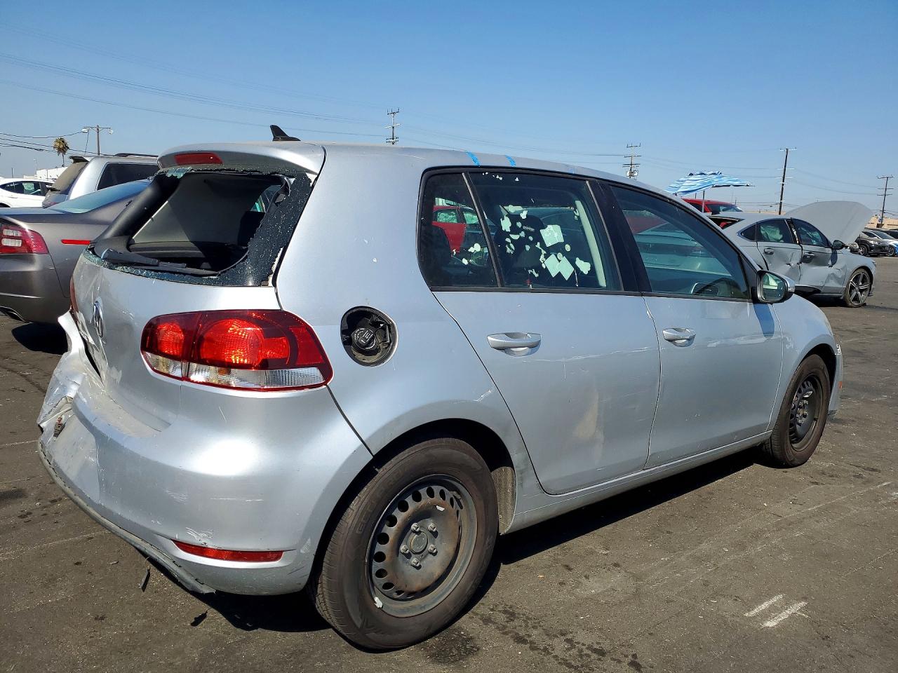 2014 Volkswagen Golf Silver vin: WVWDB7AJ4EW003273