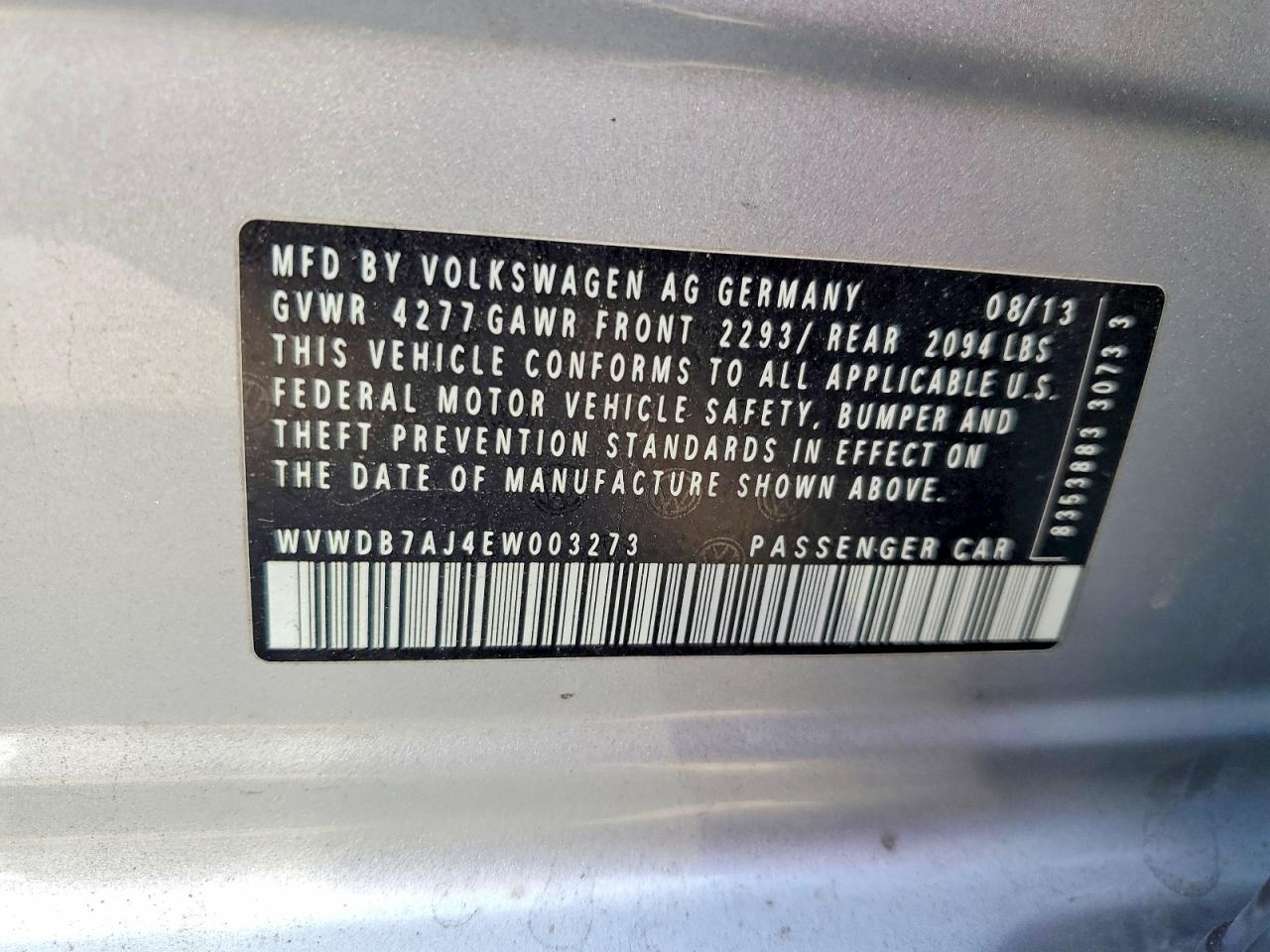 2014 Volkswagen Golf Silver vin: WVWDB7AJ4EW003273