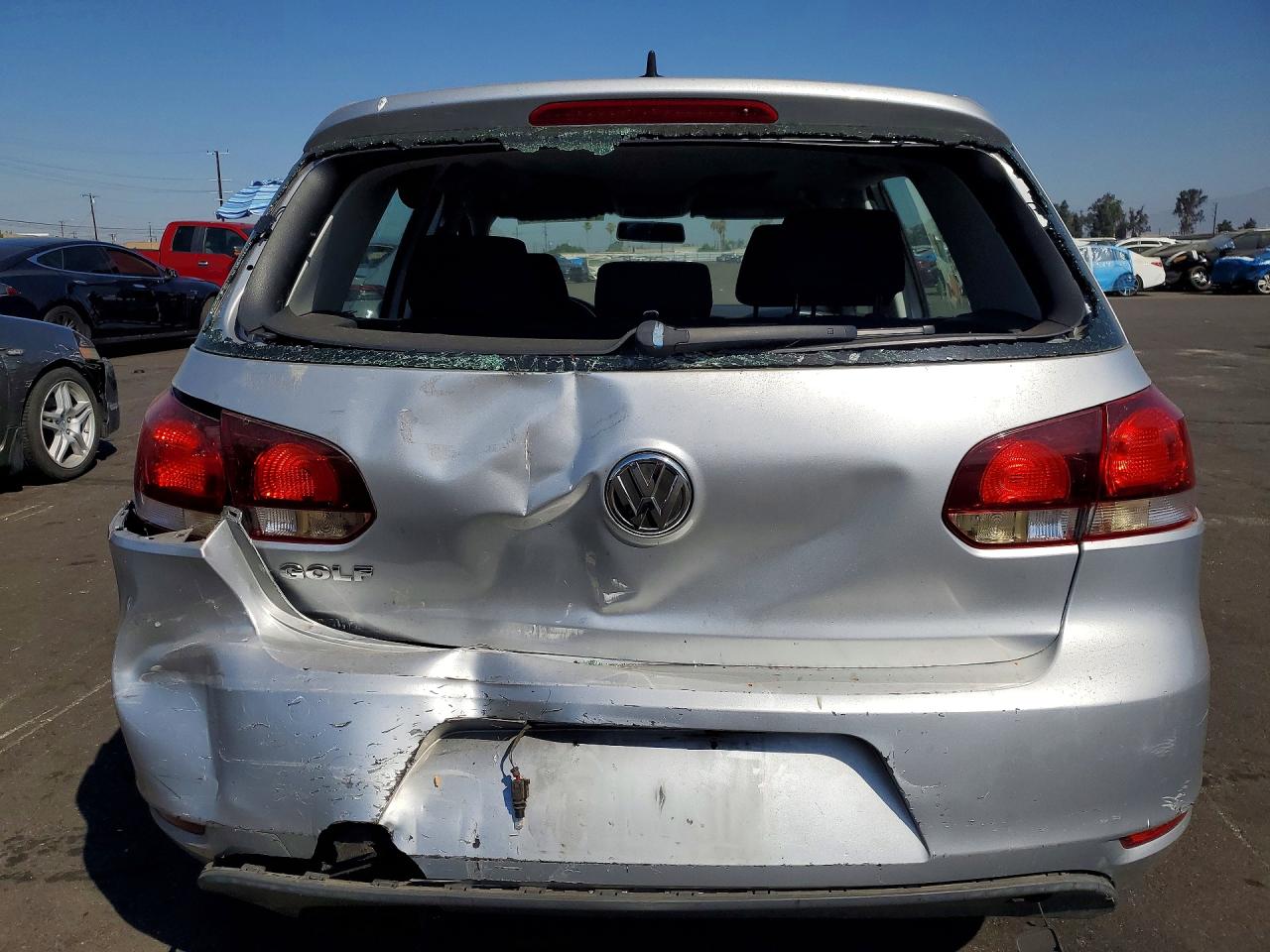 2014 Volkswagen Golf Silver vin: WVWDB7AJ4EW003273