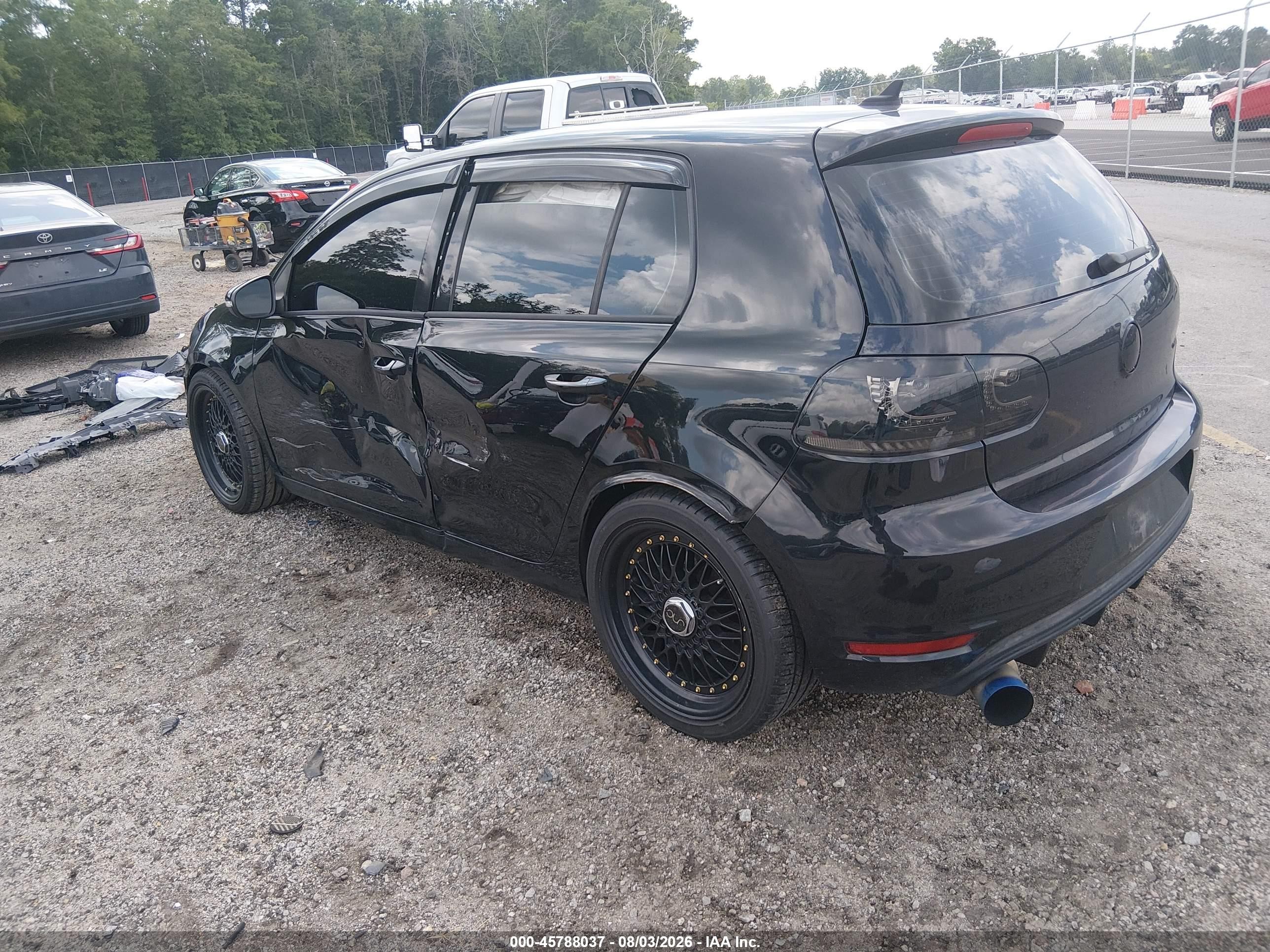 2012 Volkswagen Golf 2.5l 4-door Black vin: WVWDB7AJ5CW280575