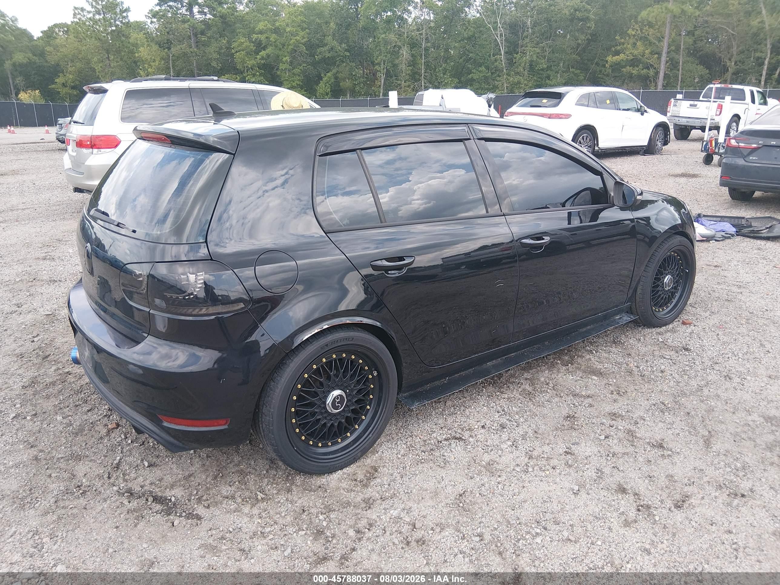 2012 Volkswagen Golf 2.5l 4-door Black vin: WVWDB7AJ5CW280575