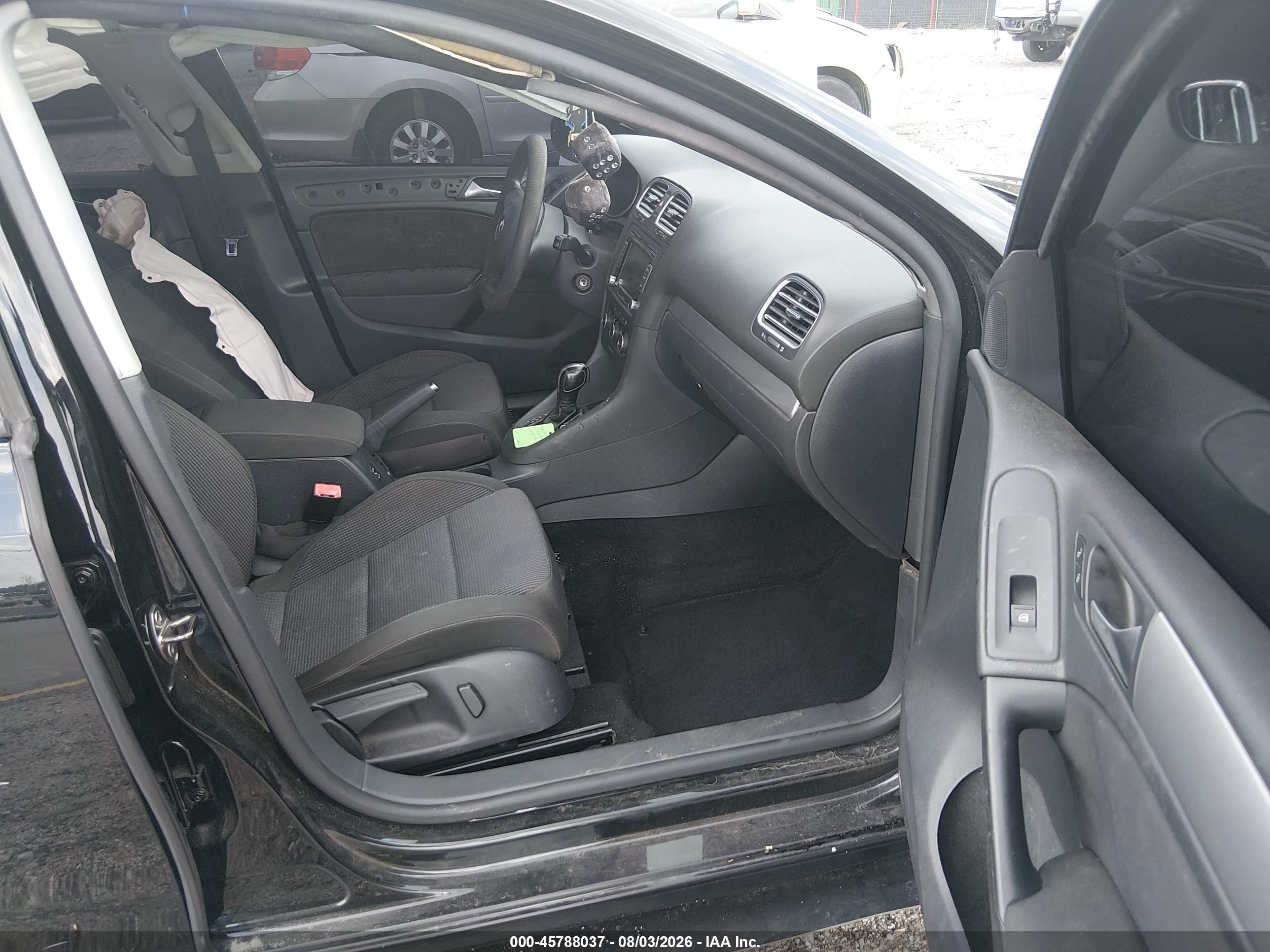 2012 Volkswagen Golf 2.5l 4-door Black vin: WVWDB7AJ5CW280575
