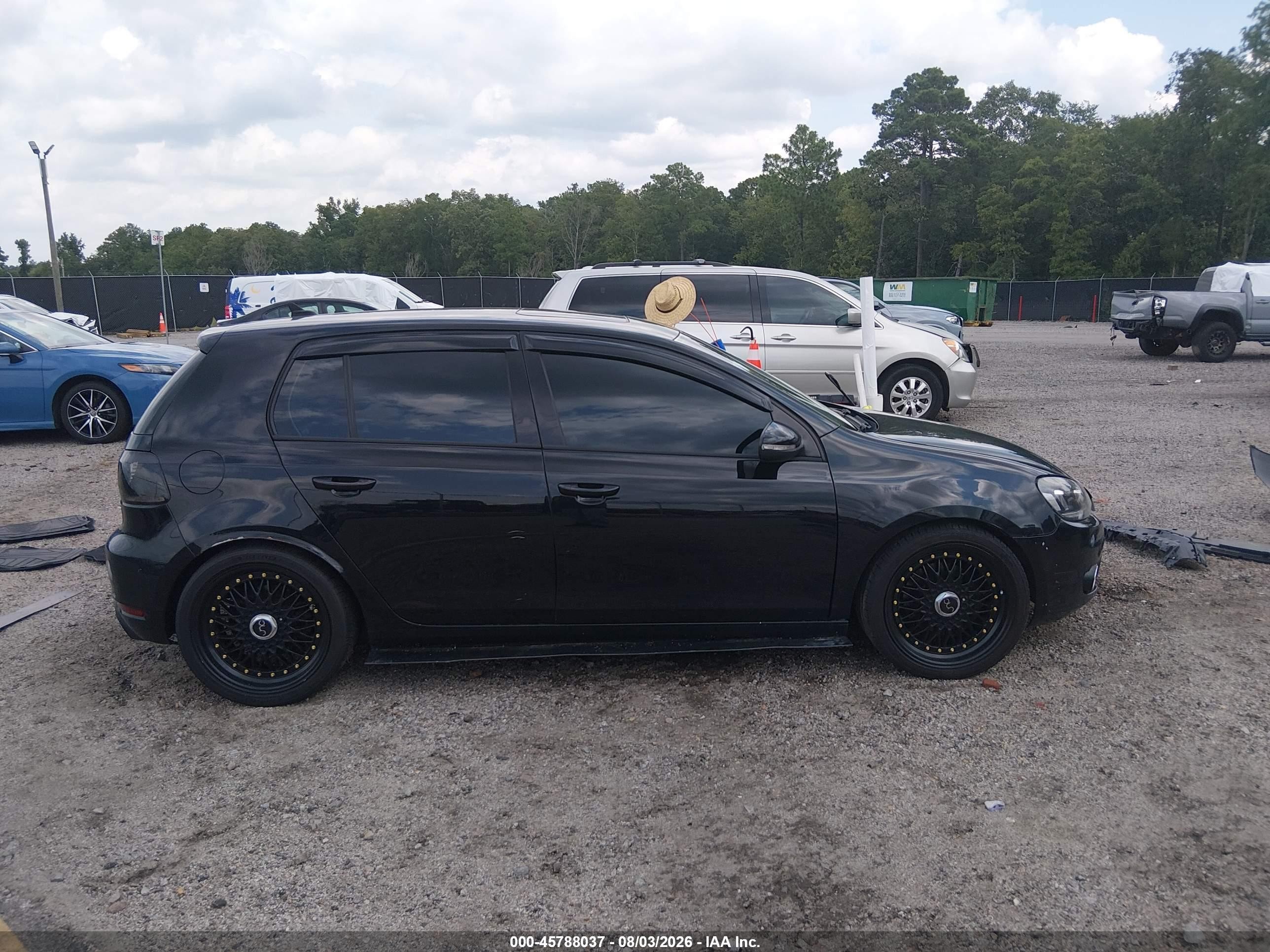 2012 Volkswagen Golf 2.5l 4-door Black vin: WVWDB7AJ5CW280575