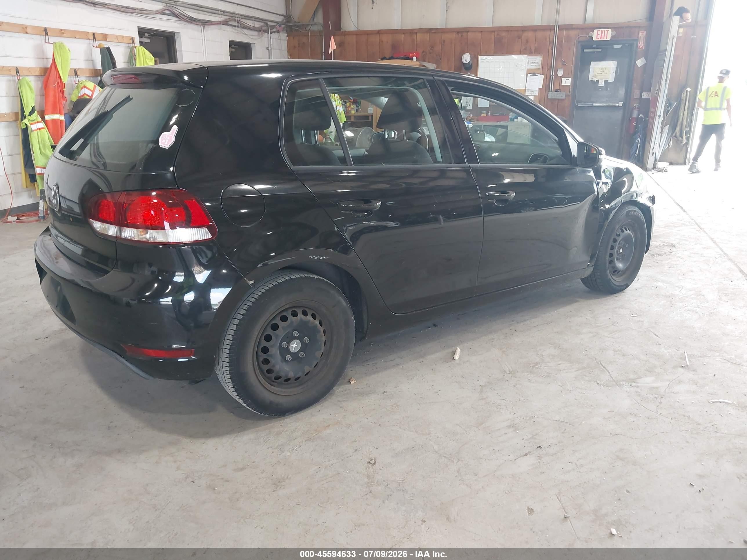 2013 Volkswagen Golf 2.5l 4-door Черный vin: WVWDB7AJ5DW002521