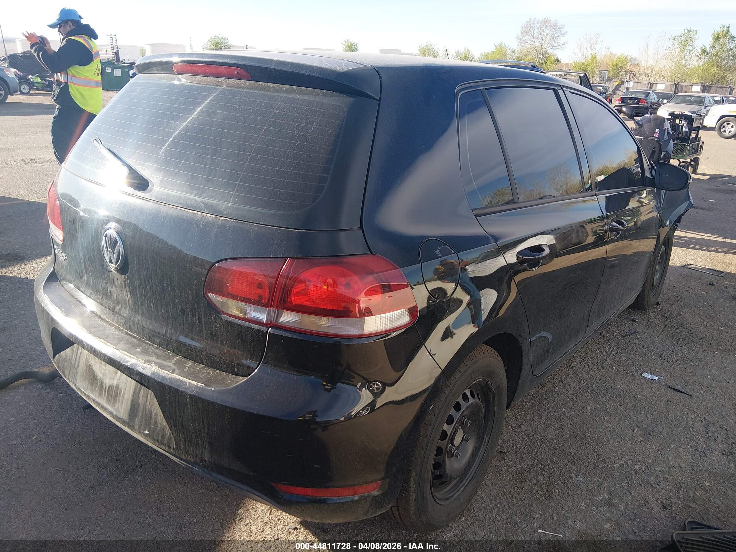 2013 Volkswagen Golf 2.5l 4-door Black vin: WVWDB7AJ5DW100187