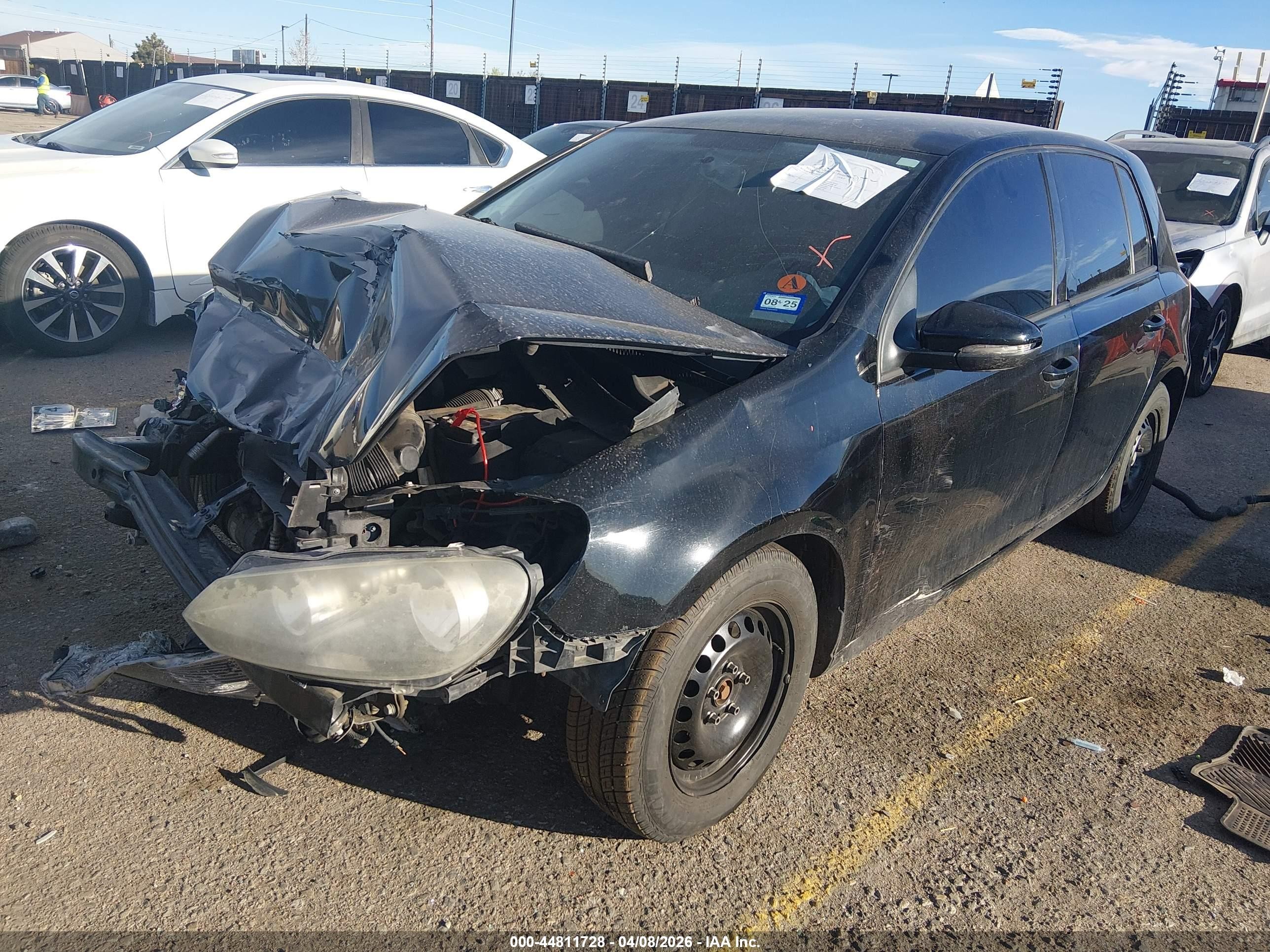 2013 Volkswagen Golf 2.5l 4-door Black vin: WVWDB7AJ5DW100187