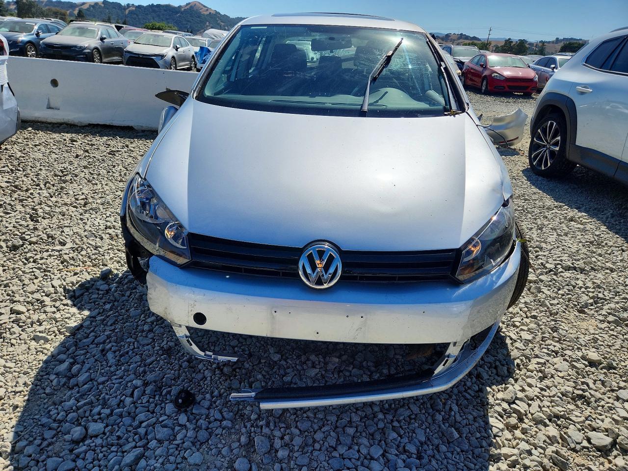 2014 Volkswagen Golf Silver vin: WVWDB7AJ5EW002133