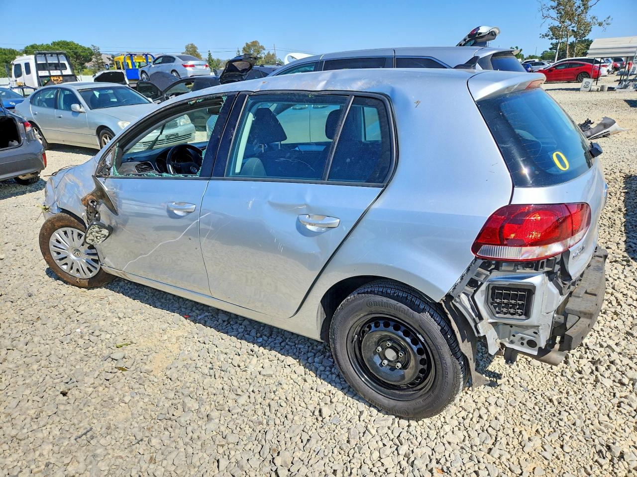 2014 Volkswagen Golf Silver vin: WVWDB7AJ5EW002133