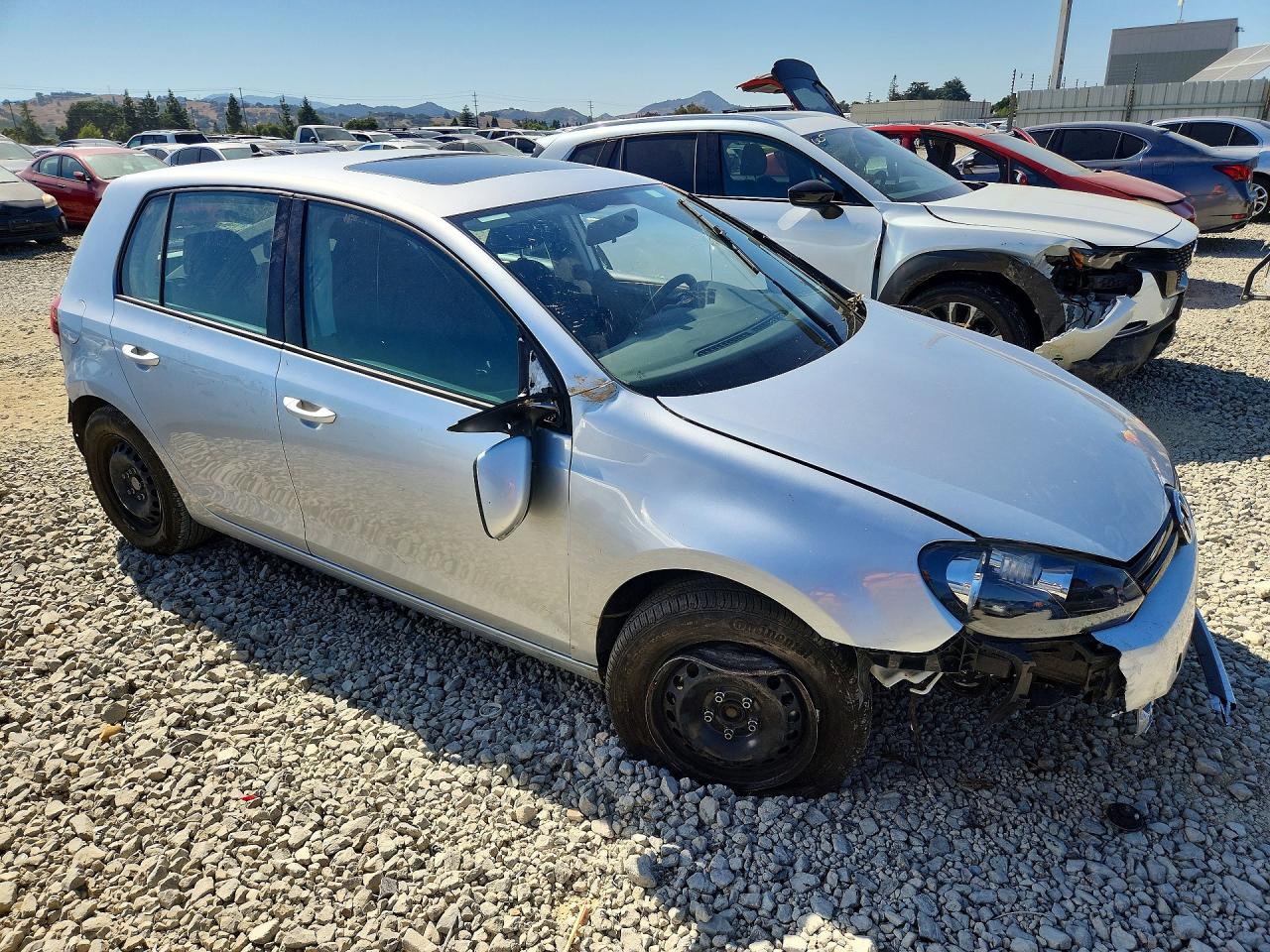 2014 Volkswagen Golf Silver vin: WVWDB7AJ5EW002133