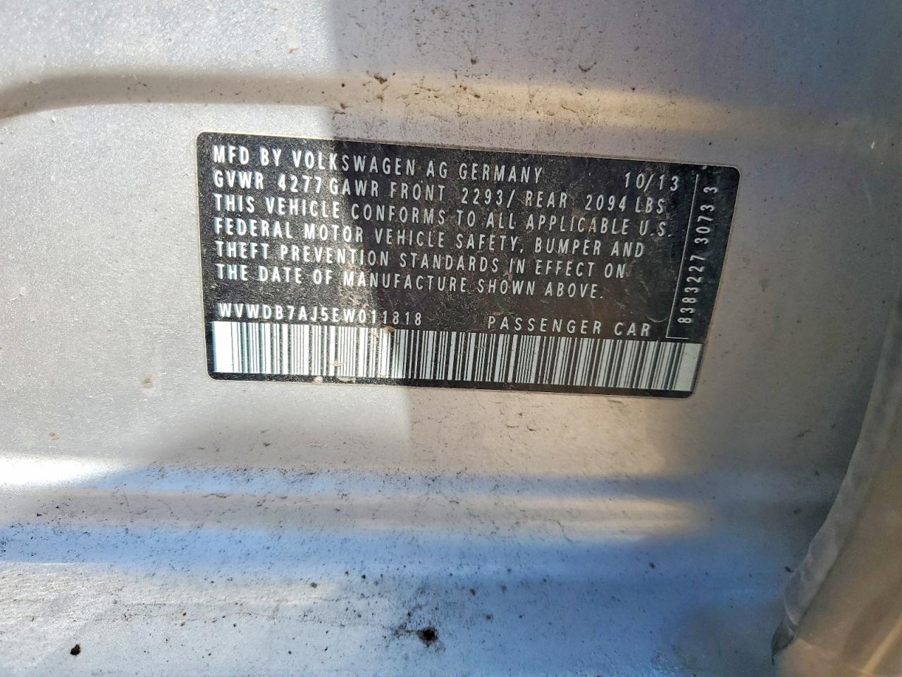 2014 Volkswagen Golf Серебряный vin: WVWDB7AJ5EW011818