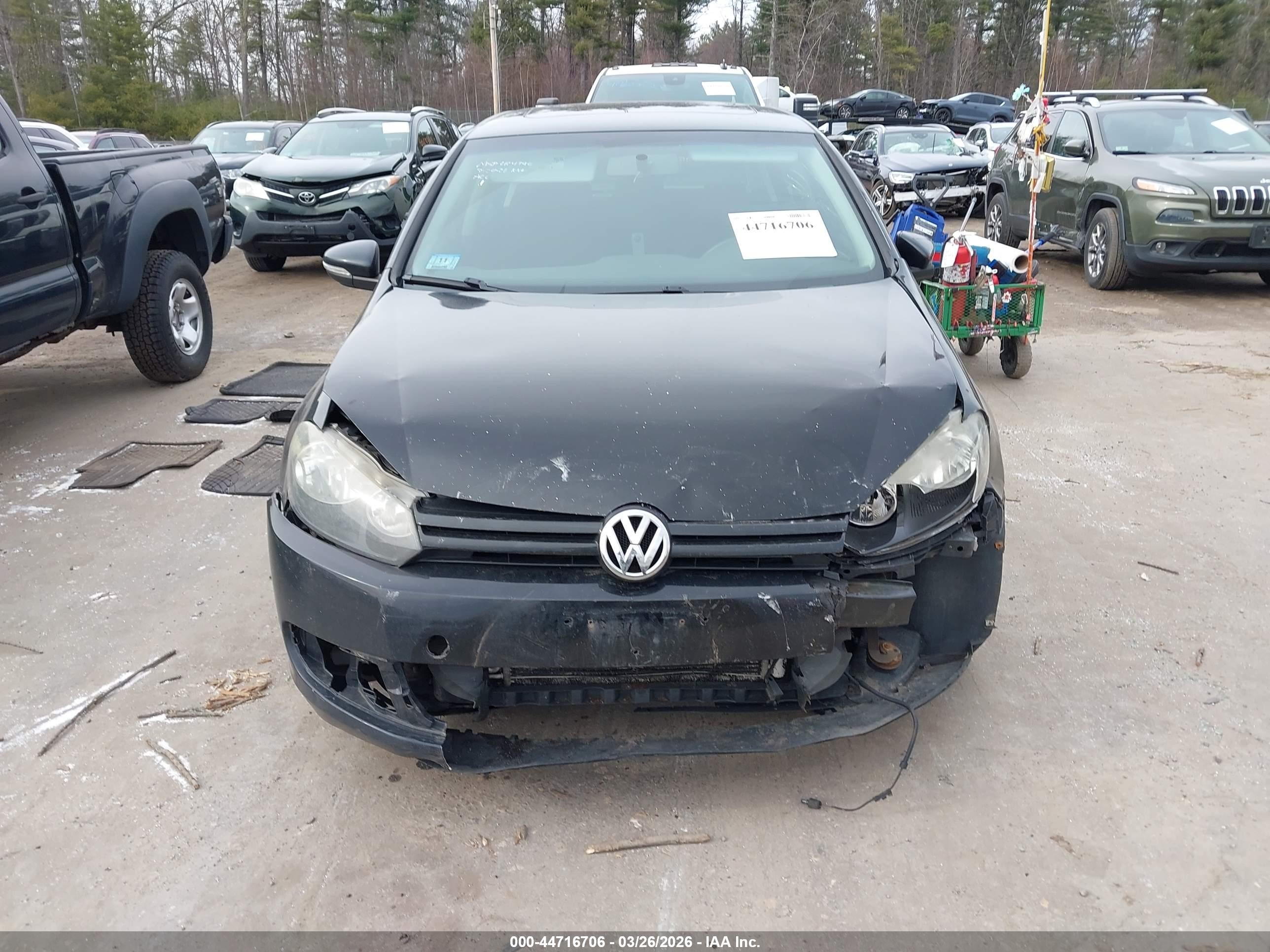 2010 Volkswagen Golf 4-door Black vin: WVWDB7AJ6AW414975