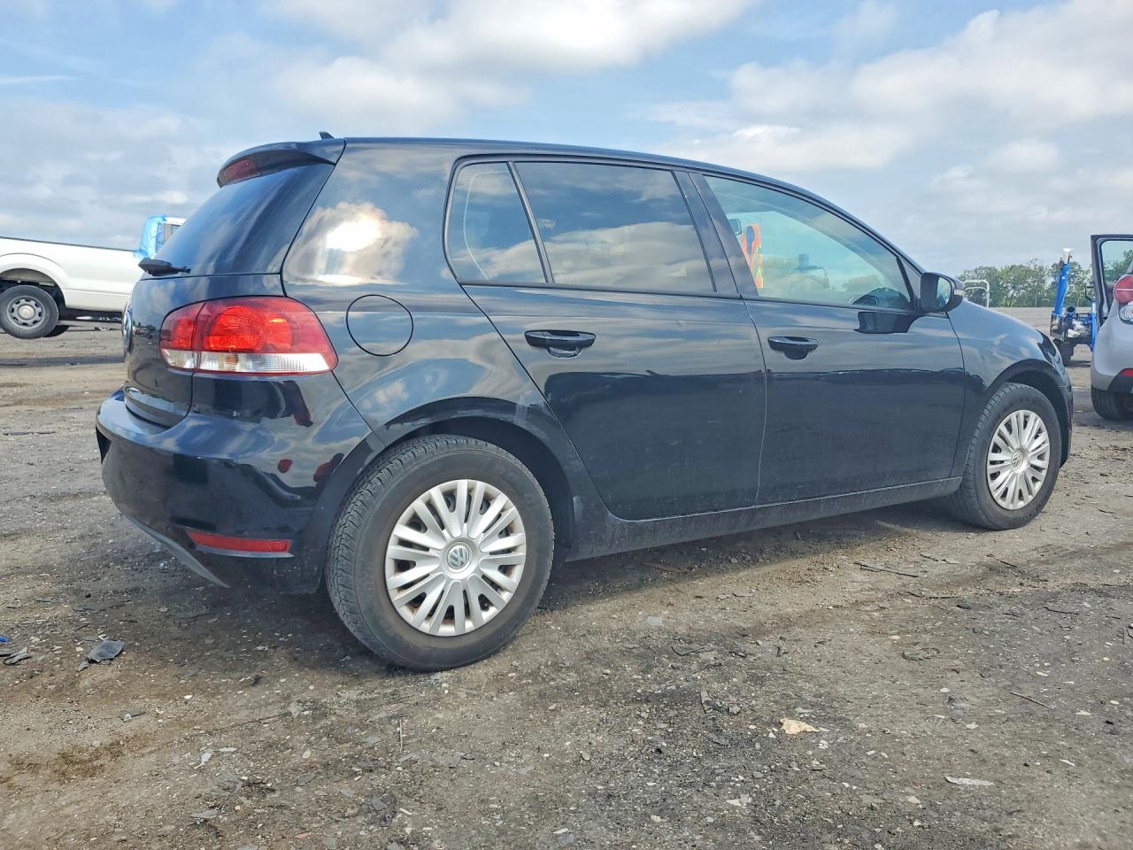 2012 Volkswagen Golf Black vin: WVWDB7AJ6CW044615