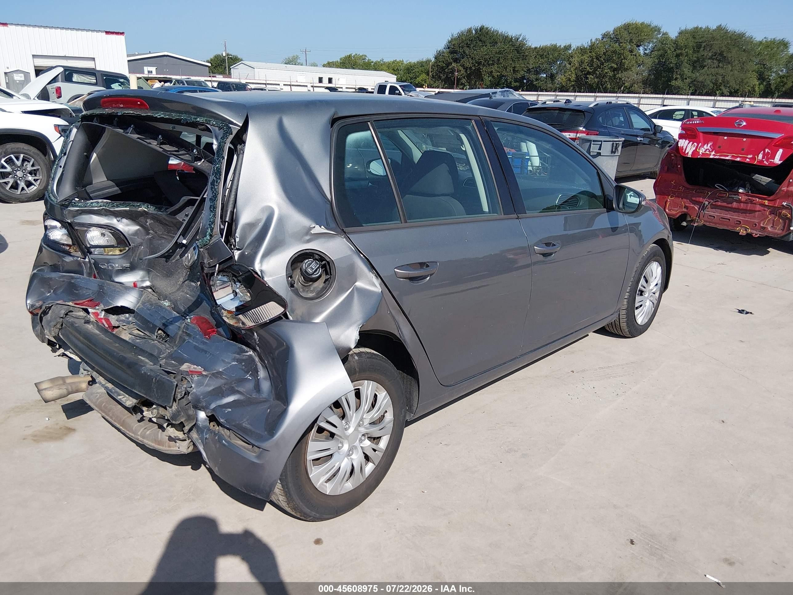 2012 Volkswagen Golf 2.5l 4-door Gray vin: WVWDB7AJ6CW212155