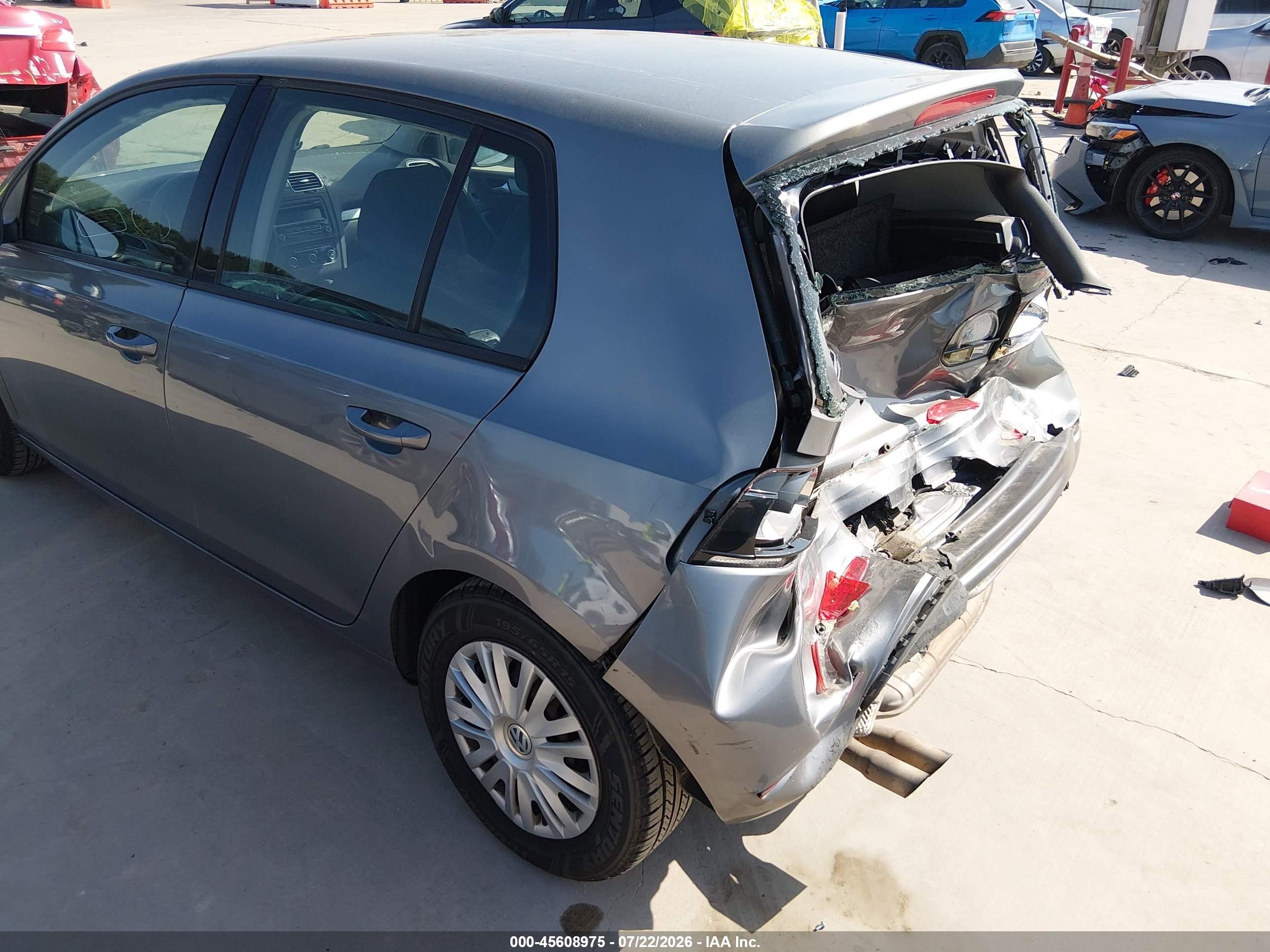 2012 Volkswagen Golf 2.5l 4-door Gray vin: WVWDB7AJ6CW212155