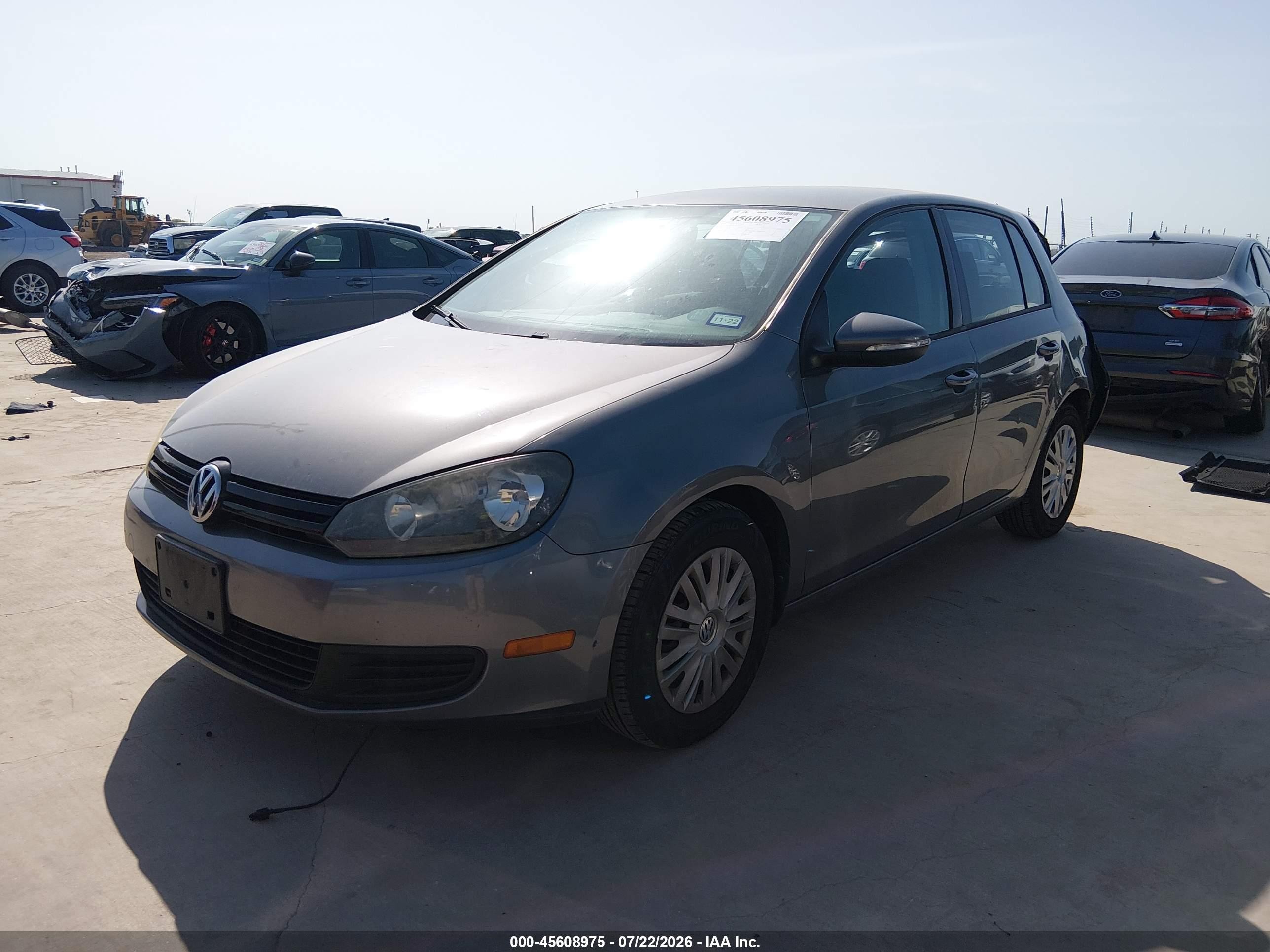 2012 Volkswagen Golf 2.5l 4-door Gray vin: WVWDB7AJ6CW212155