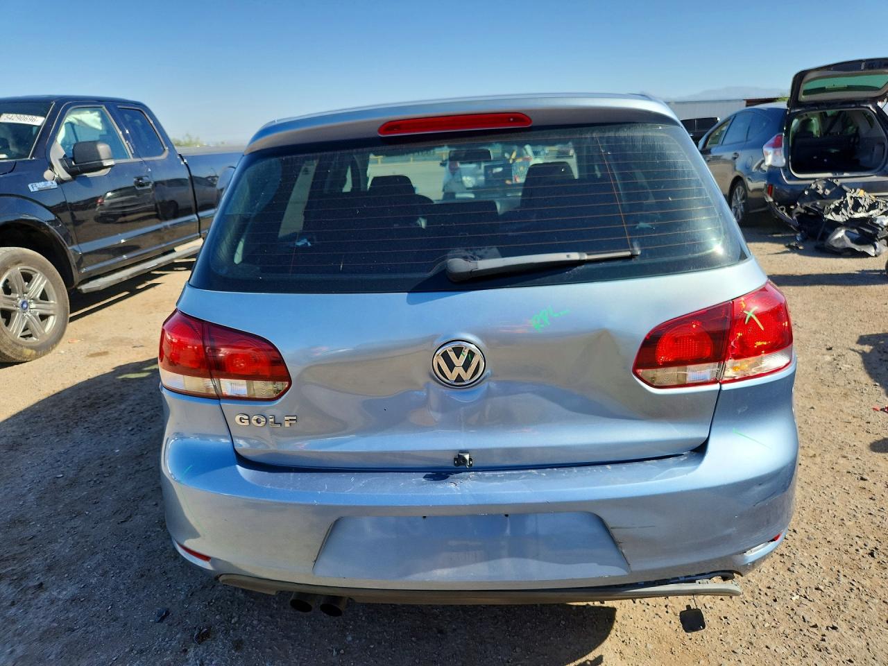 2012 Volkswagen Golf Бирюзовый vin: WVWDB7AJ6CW221874