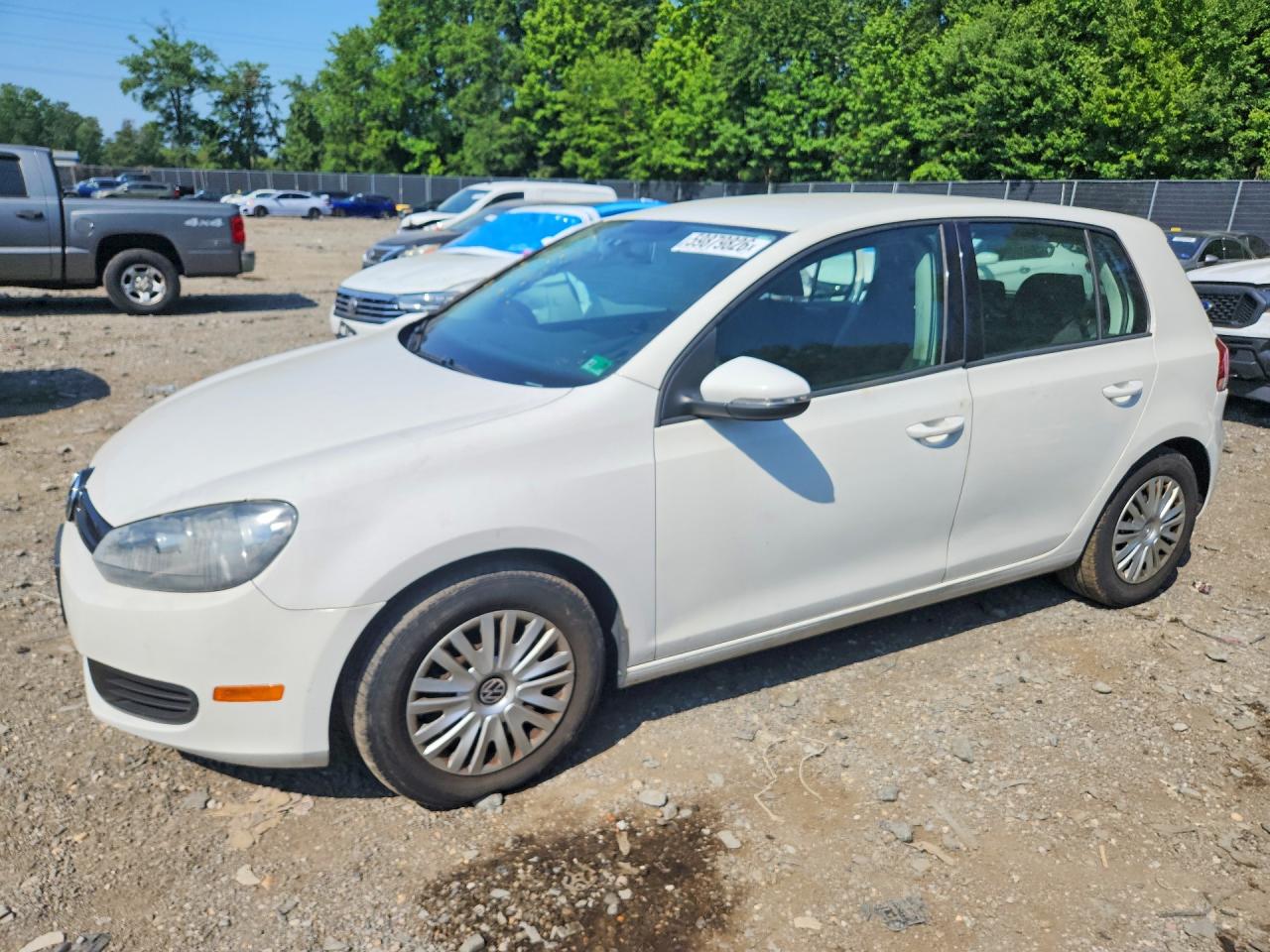 2012 Volkswagen Golf White vin: WVWDB7AJ6CW290595