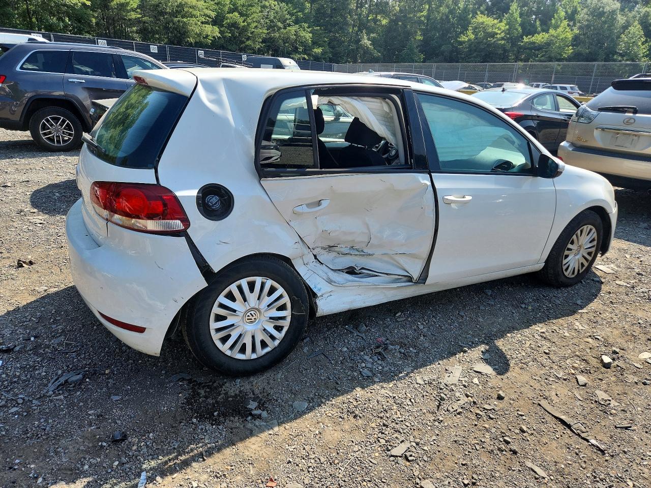 2012 Volkswagen Golf White vin: WVWDB7AJ6CW290595