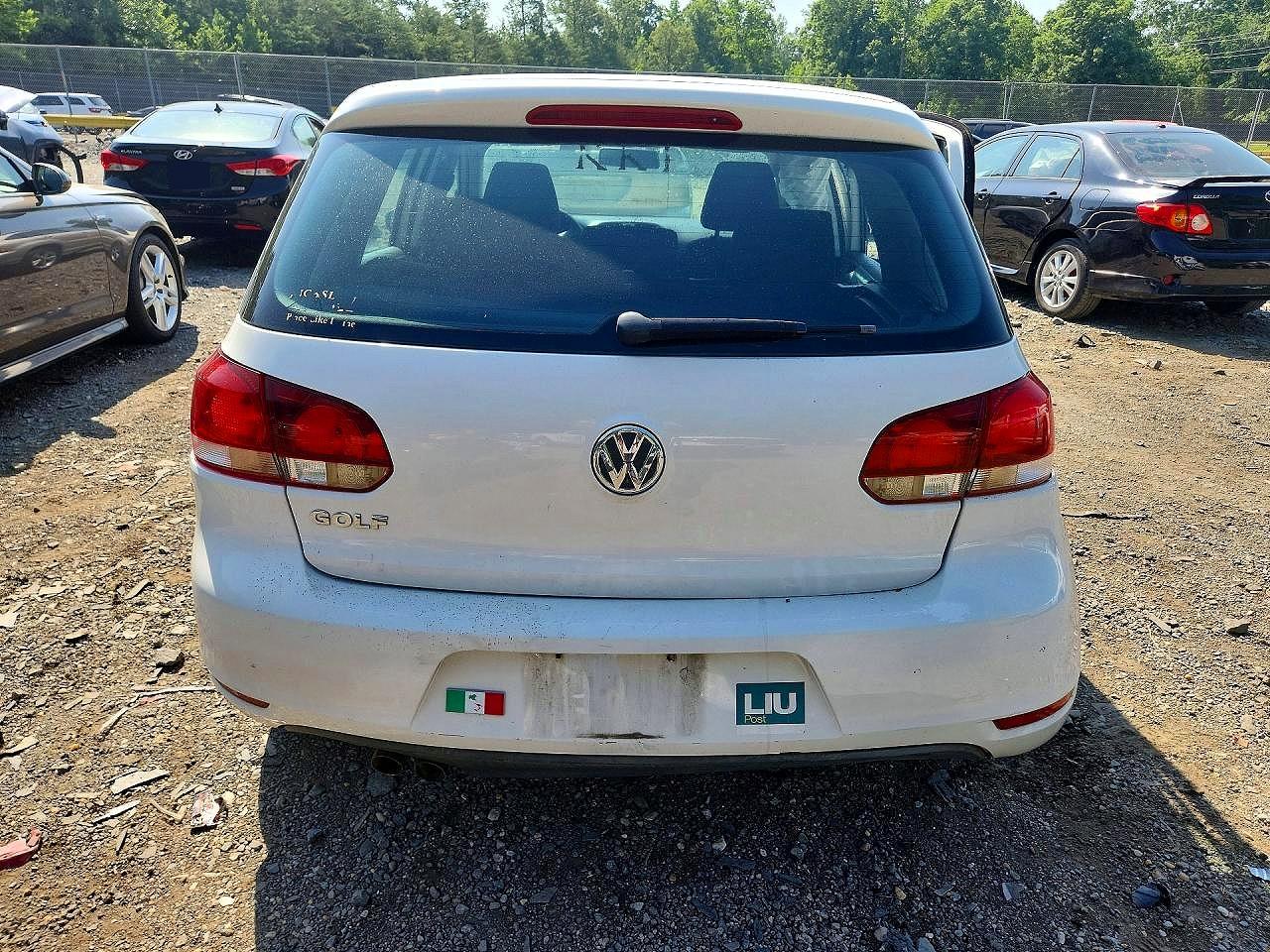 2012 Volkswagen Golf White vin: WVWDB7AJ6CW290595