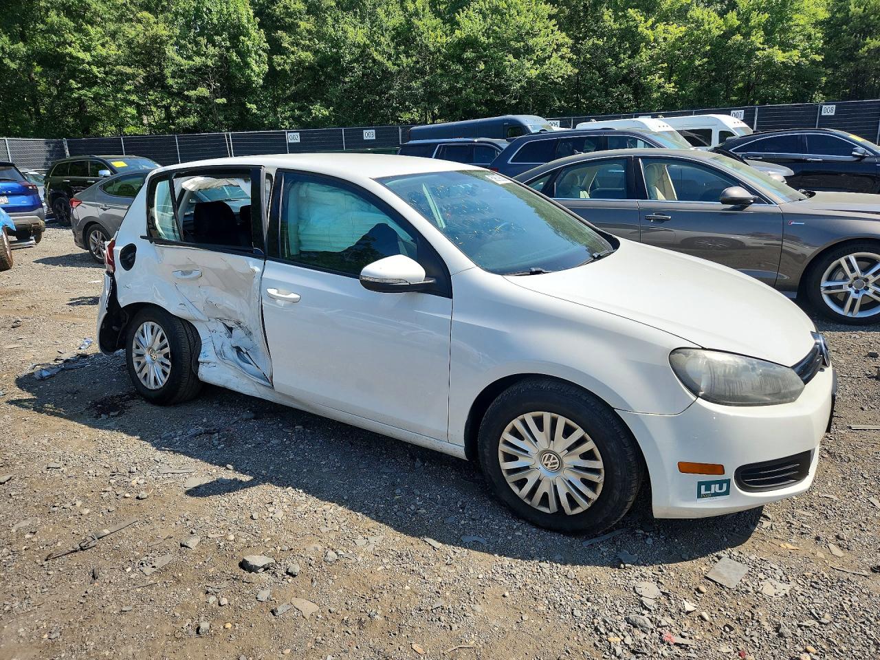 2012 Volkswagen Golf White vin: WVWDB7AJ6CW290595