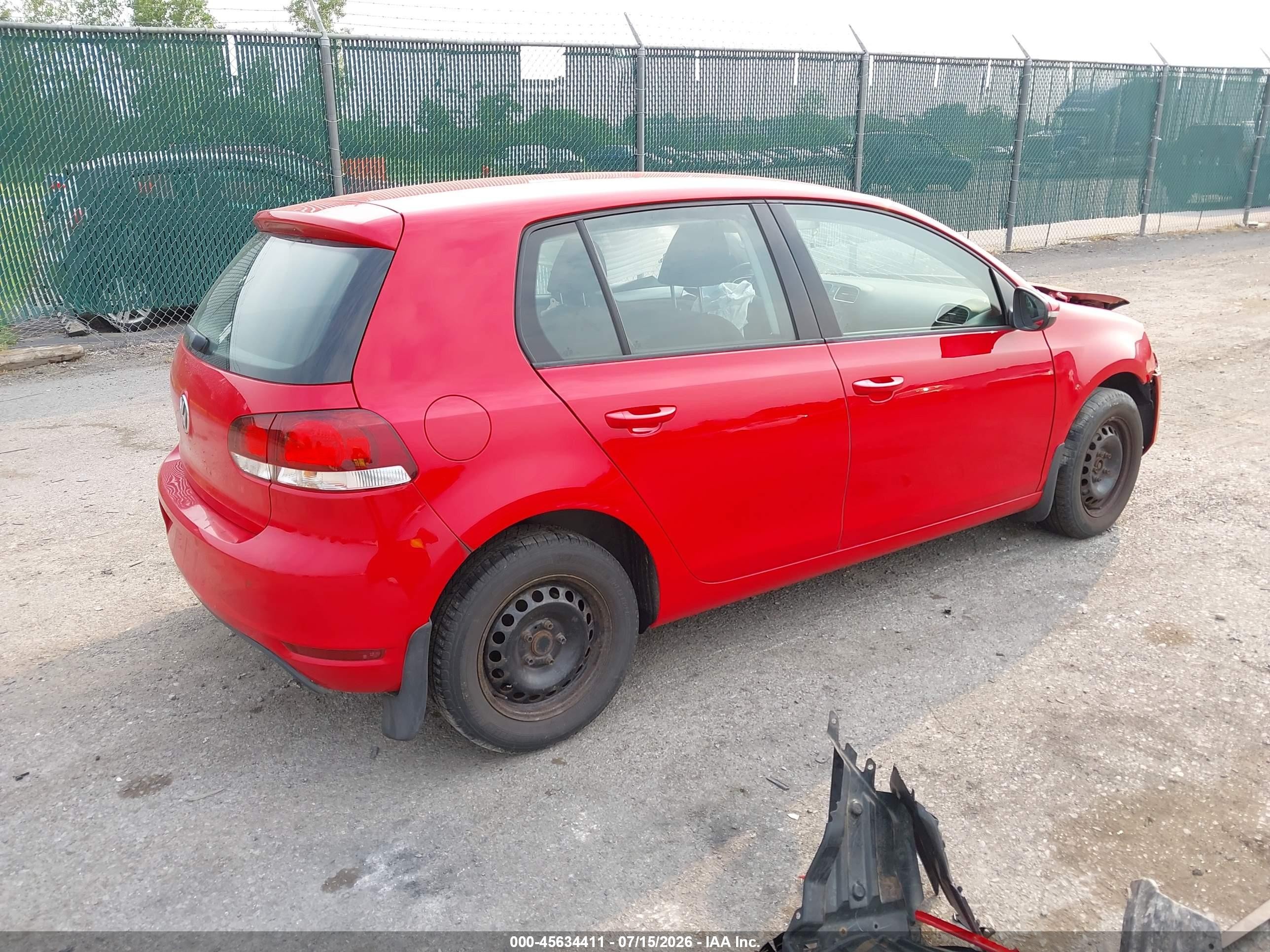 2014 Volkswagen Golf 2.5l (a6) (no Longer Orderable) Красный vin: WVWDB7AJ6EW010144