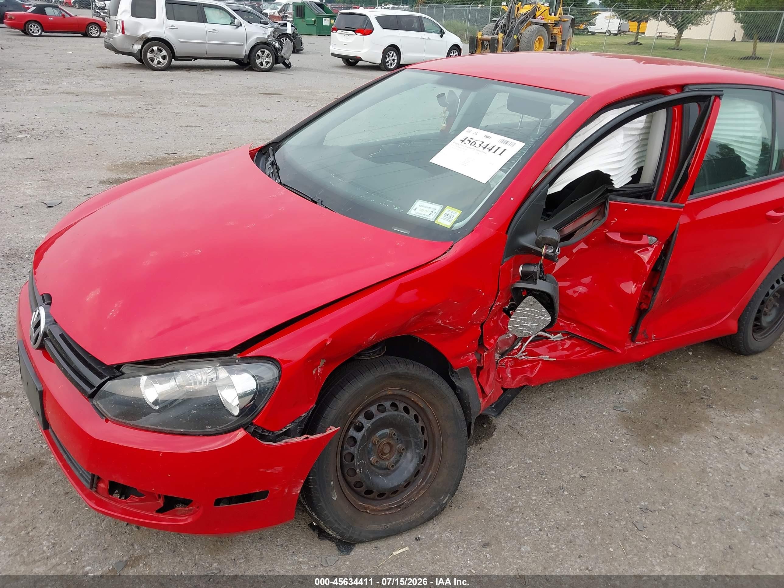 2014 Volkswagen Golf 2.5l (a6) (no Longer Orderable) Красный vin: WVWDB7AJ6EW010144